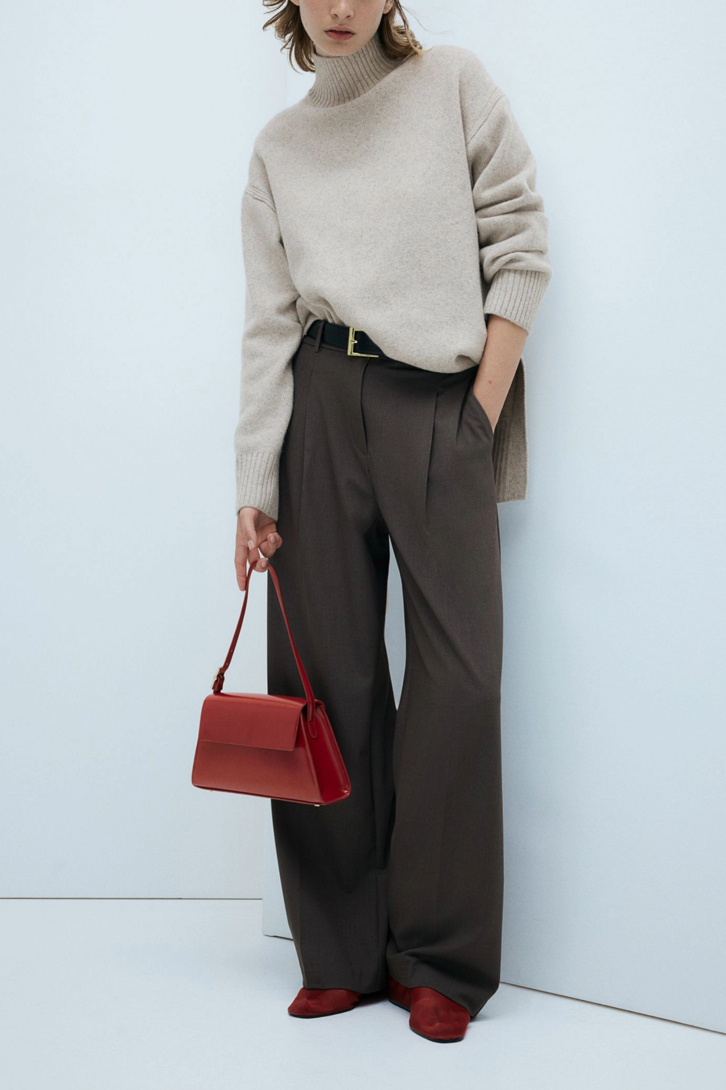 Oversized Polo-neck Jumper