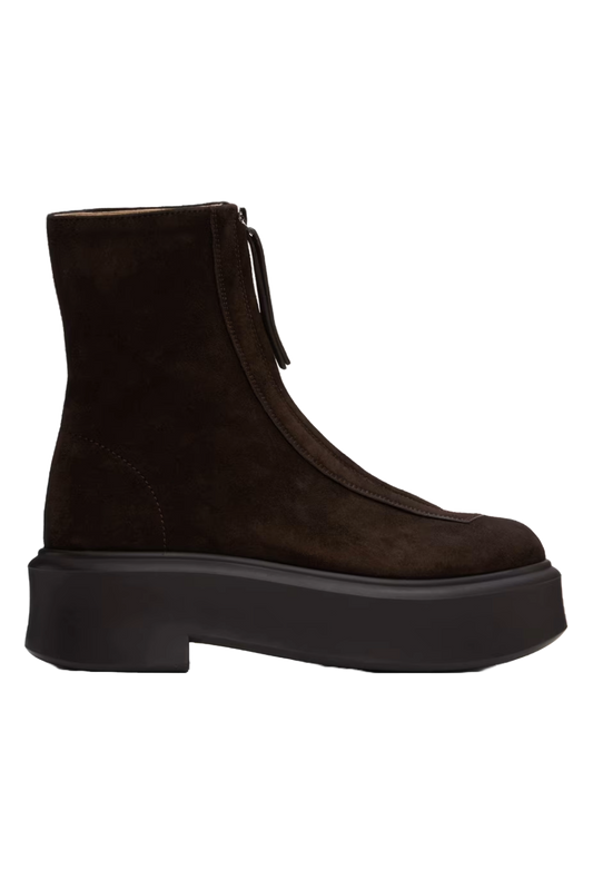 Brown Zipped I Boots
