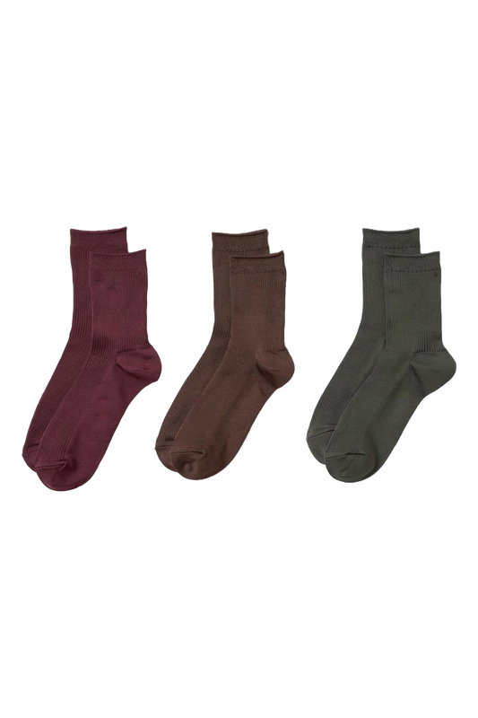 Socks (Crew Ribbed, 3 Pairs)