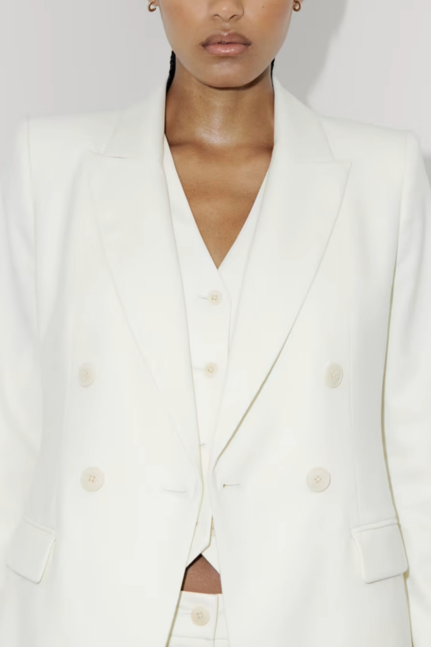 Wool-Blend Double-Breasted Blazer