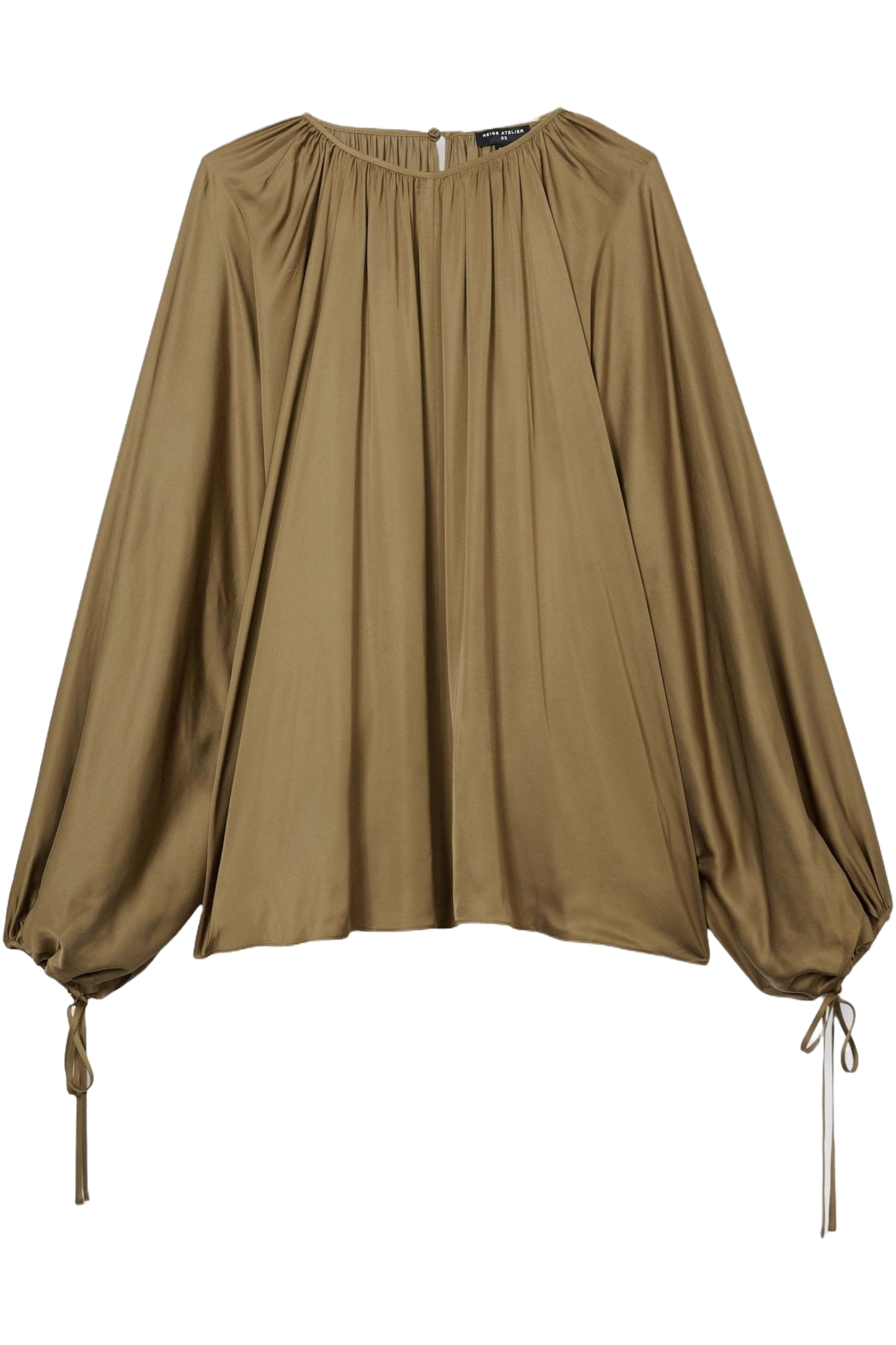 Atelier Gathered Satin Top