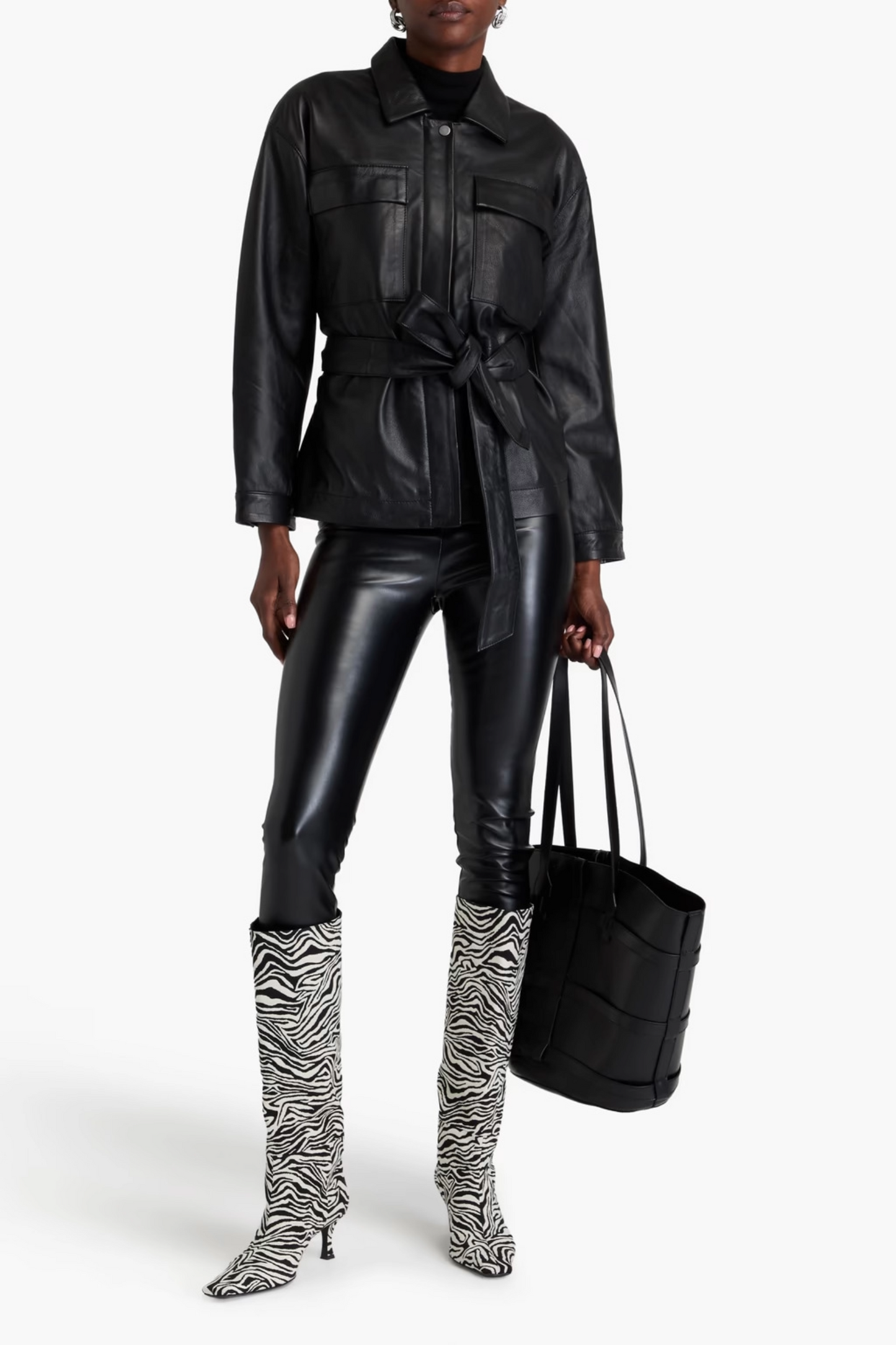 Belted Leather Jacket