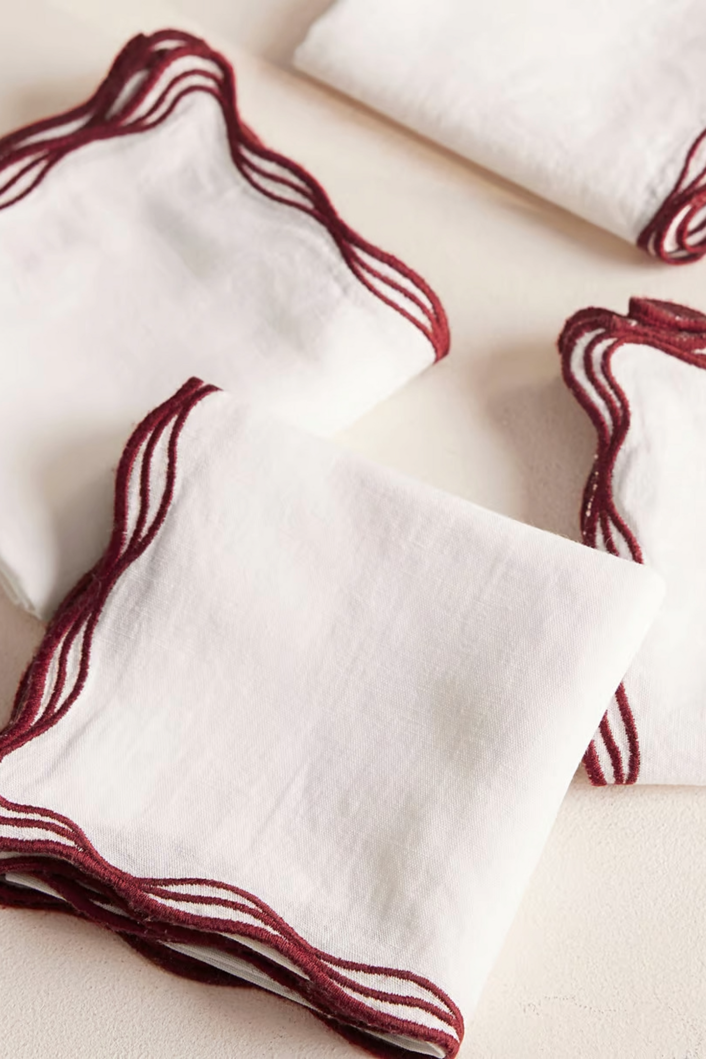 Albert Embroidered Napkin, Set of Four