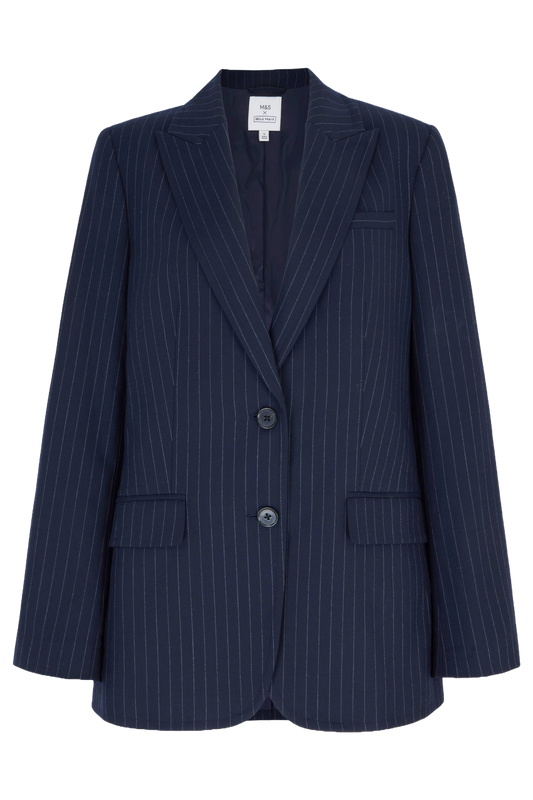 M&S X Bella Freud Pinstripe Blazer