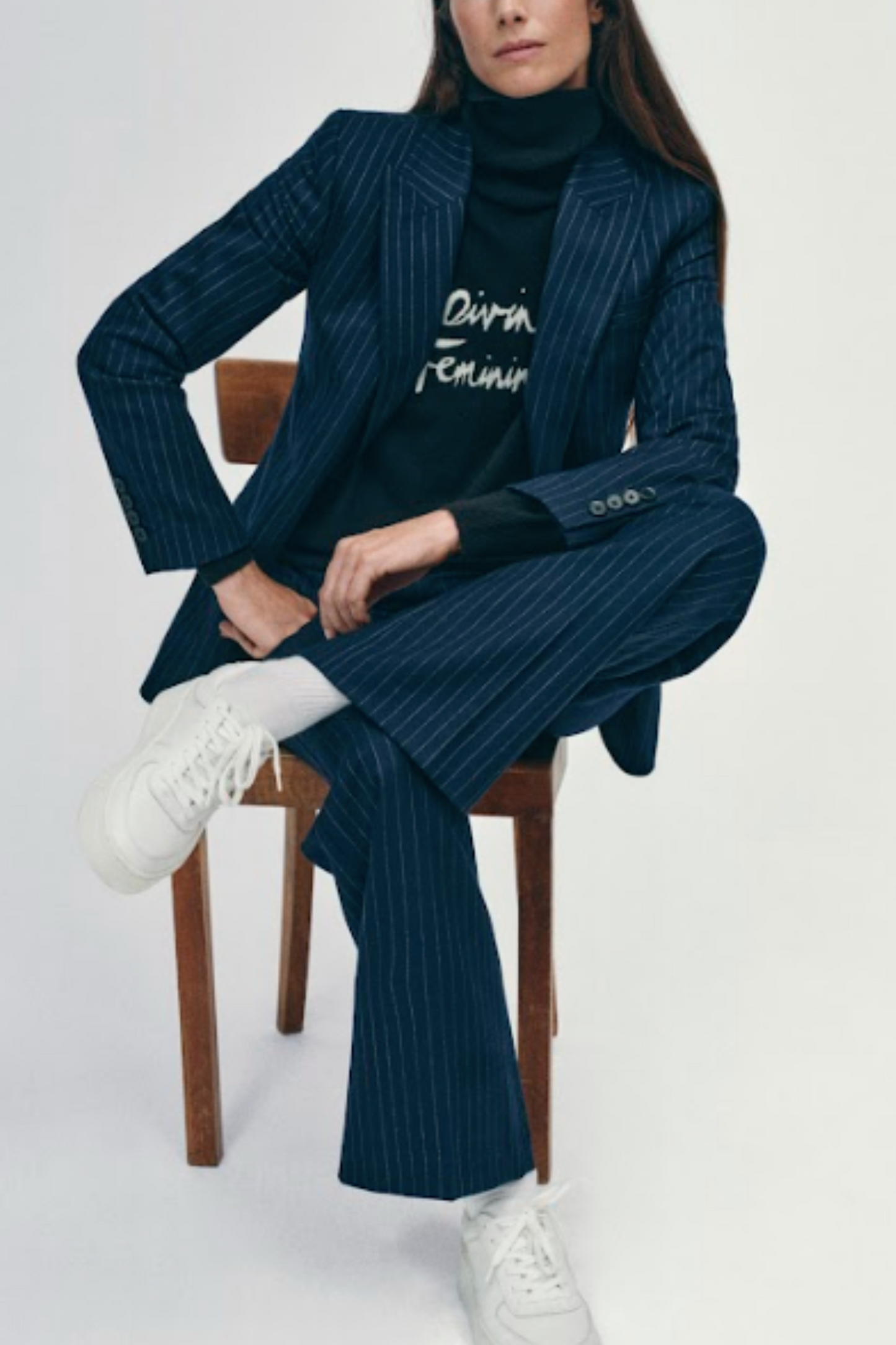 M&S X Bella Freud Pinstripe Trousers