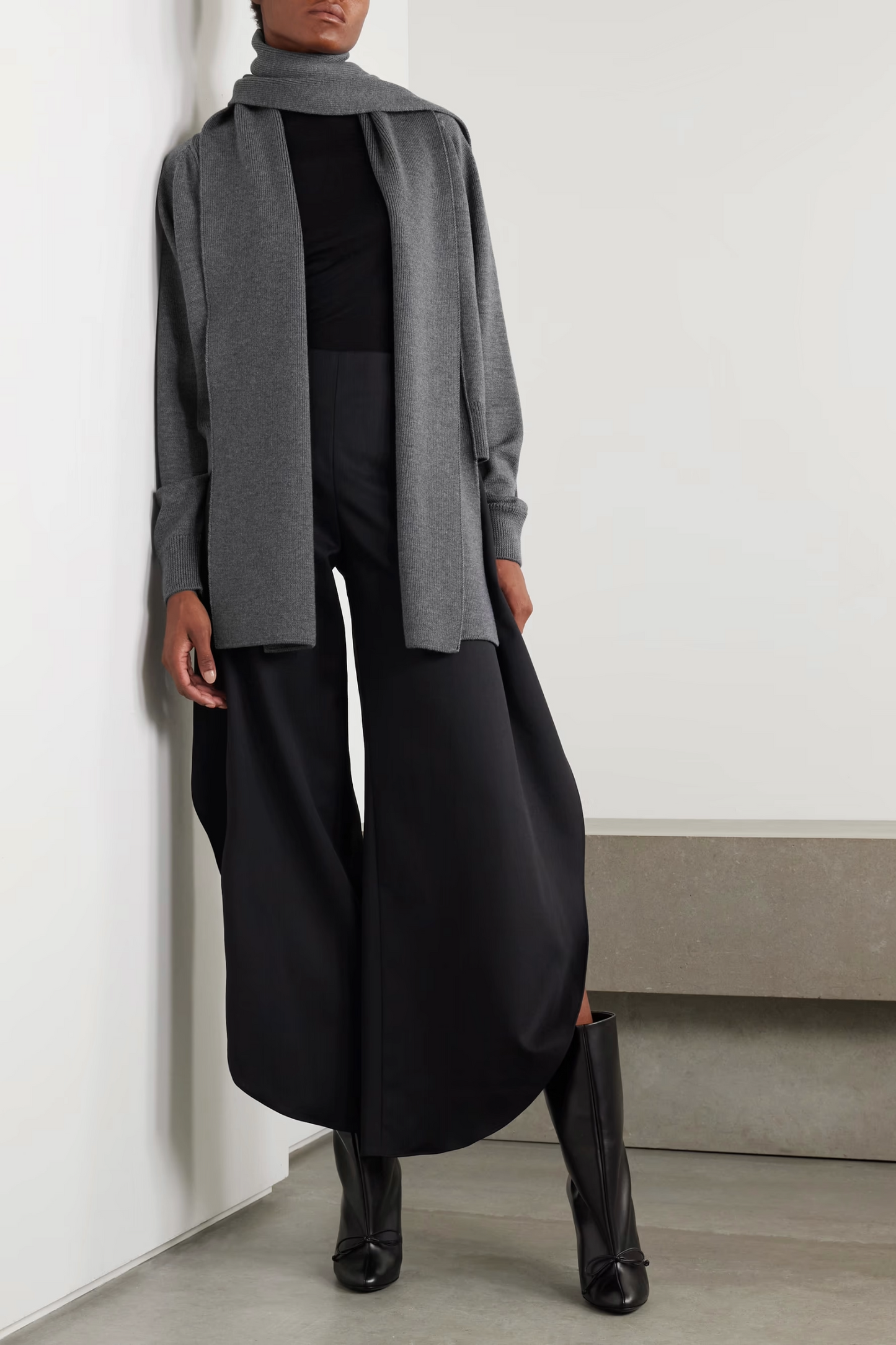 Layered Wool Cardigan
