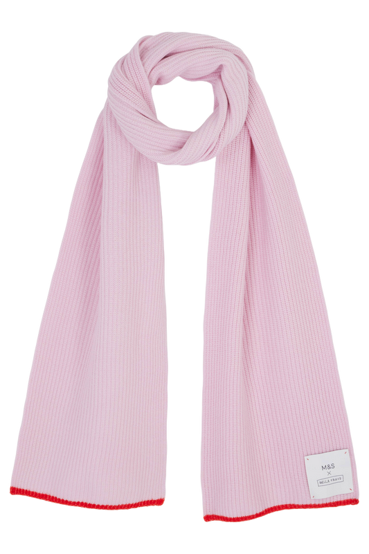 M&S X Bella Freud Wool Cashmere Scarf