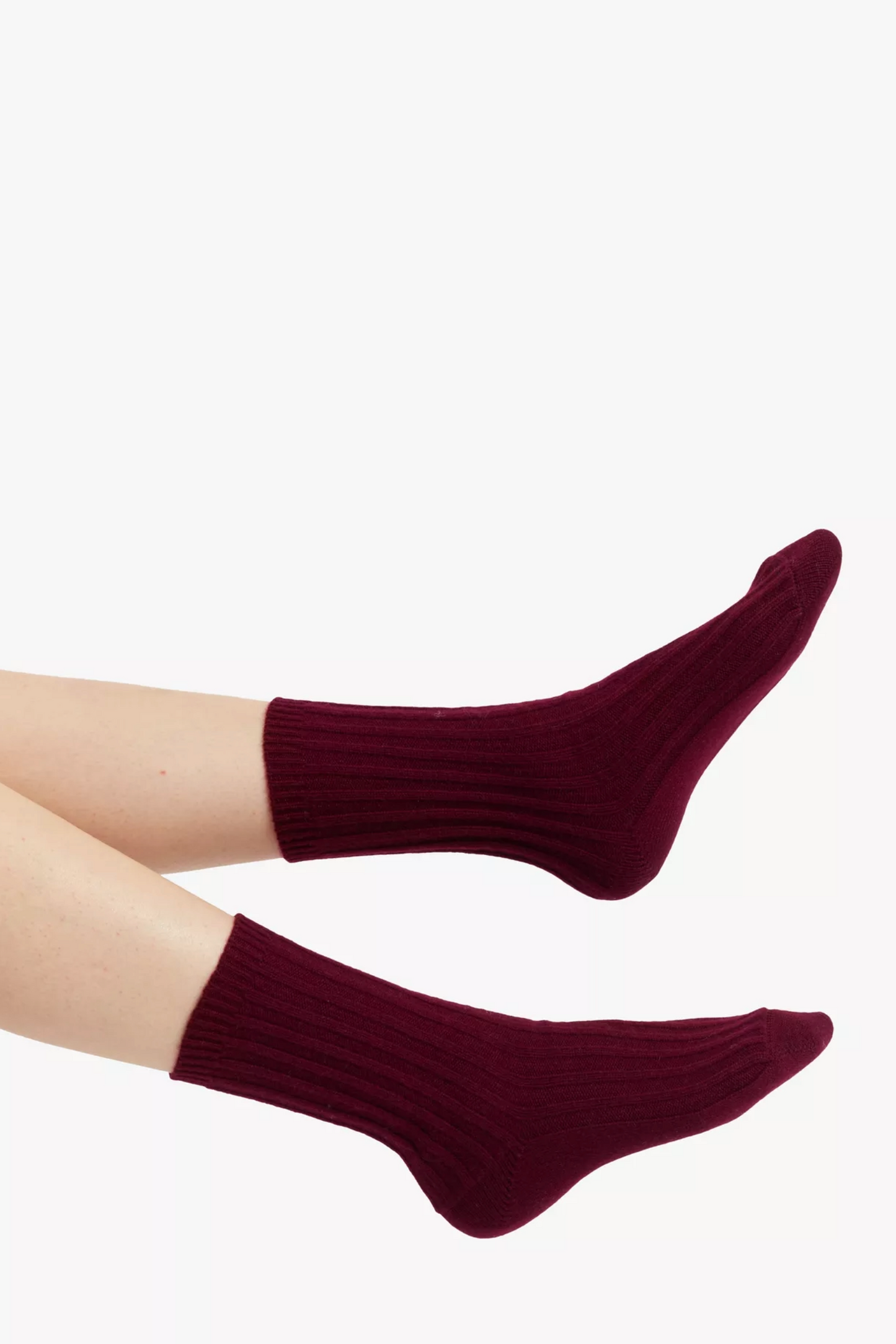 Cashmere Ribbed Socks
