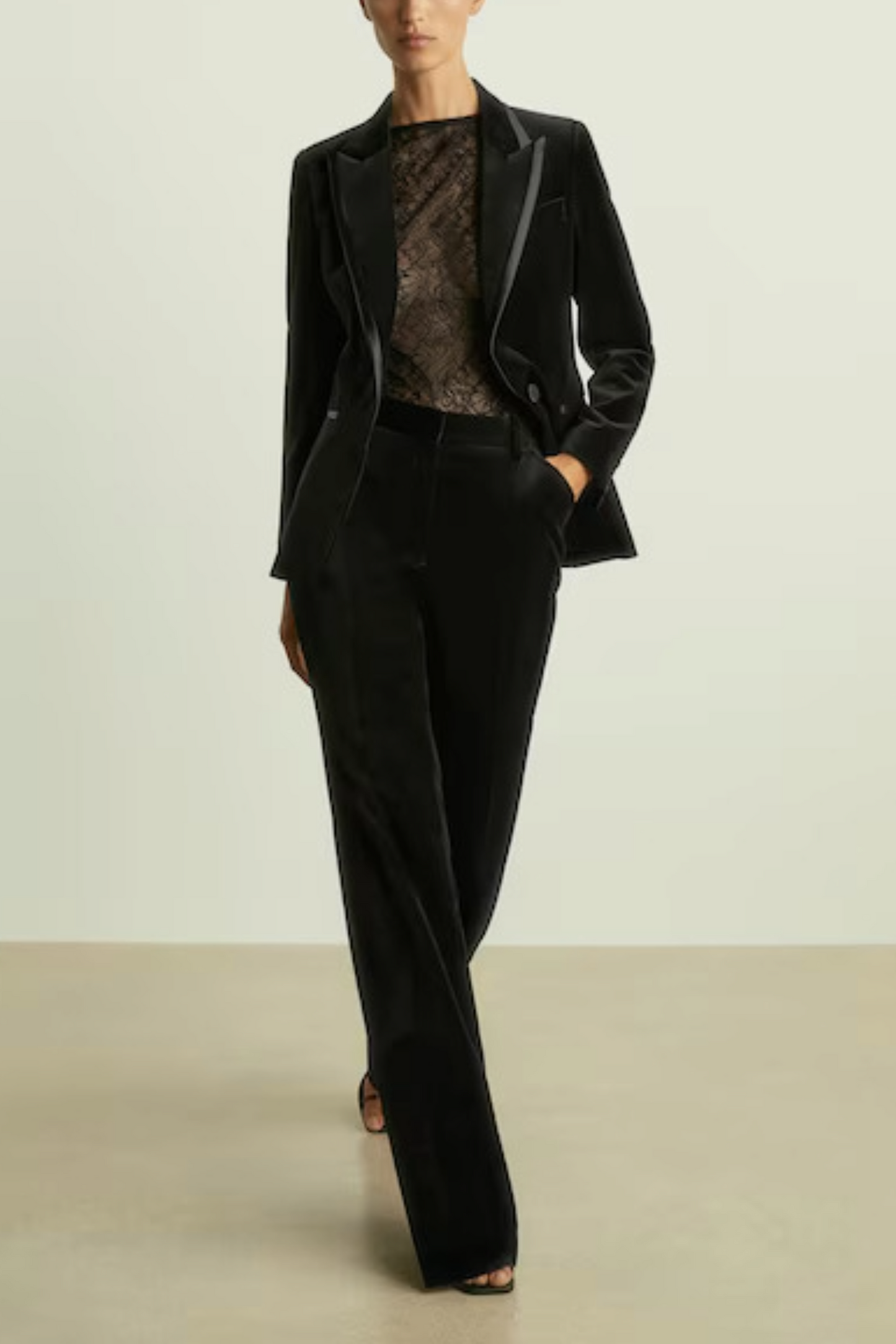 Velvet Suit In Black