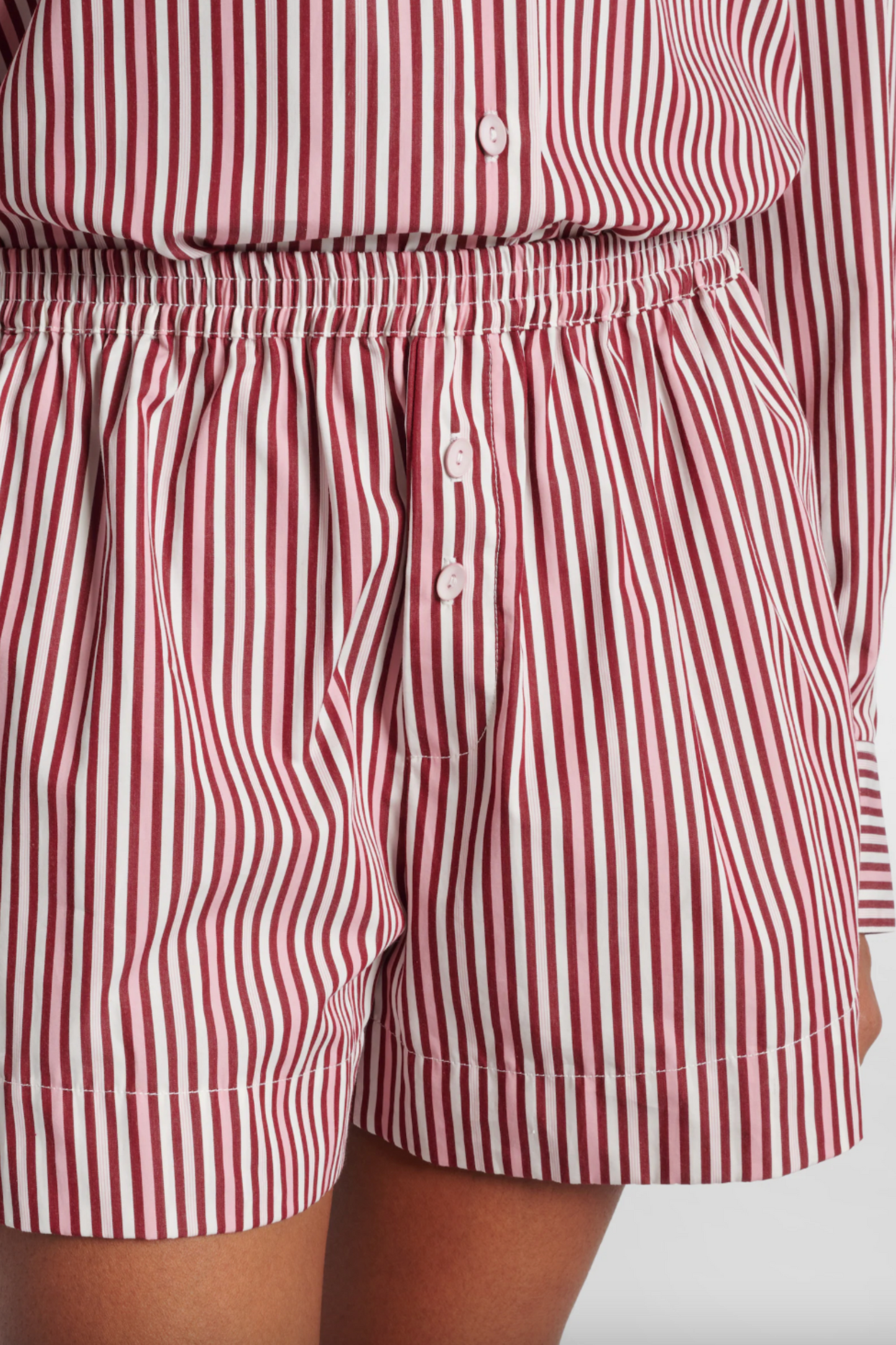 Lonia Striped Cotton Shorts