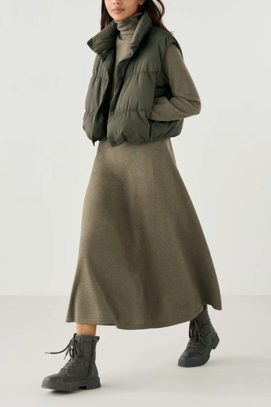 Smooth Soufflé Flared Dress