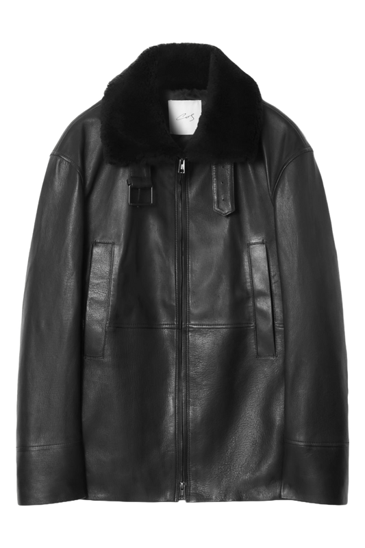 The Shearling-trimmed Leather Jacket