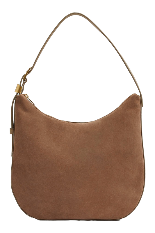 Leather and Suede Shoulder Bag