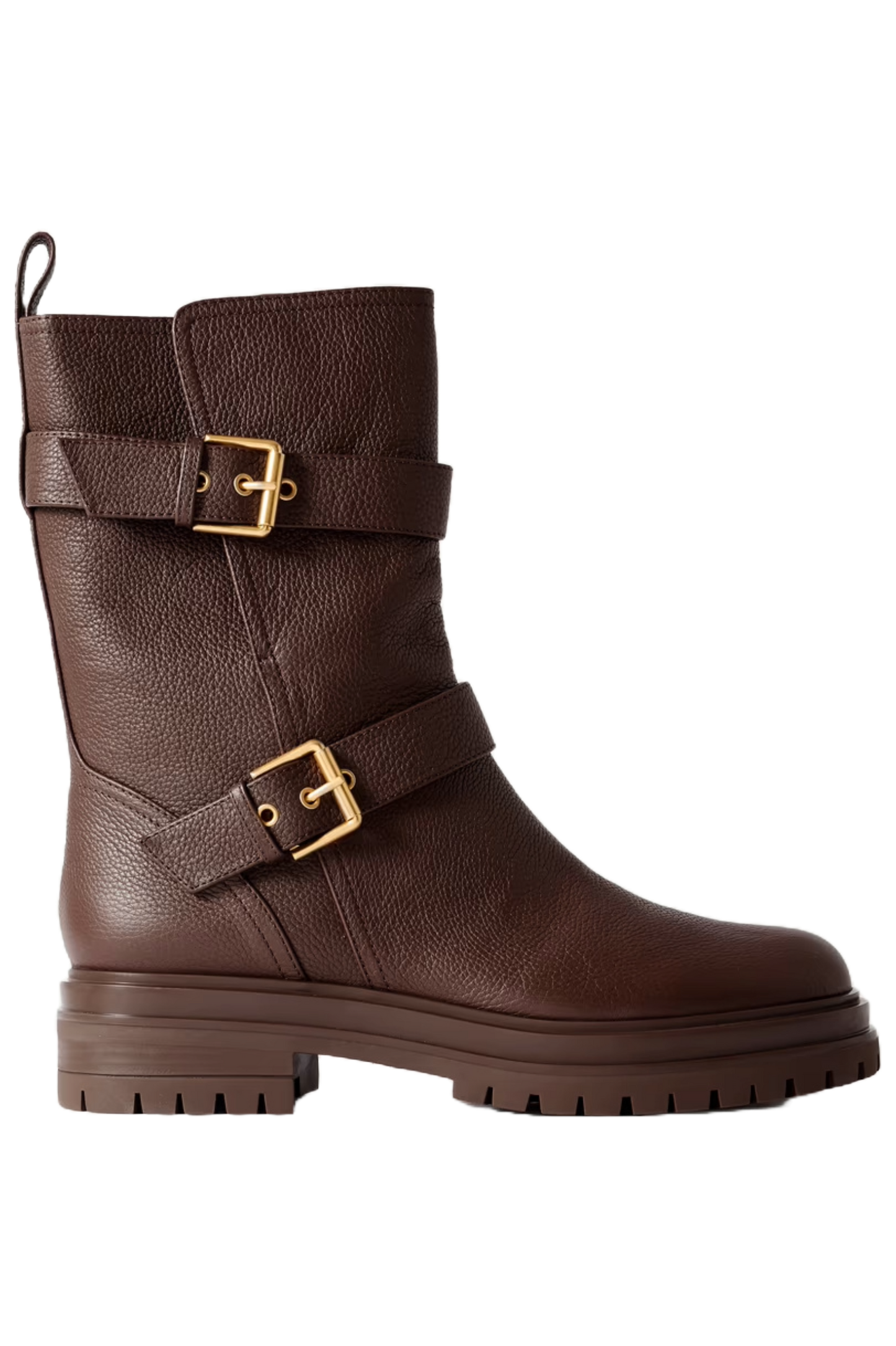 Thiago Flair Buckled Textured-leather Boots