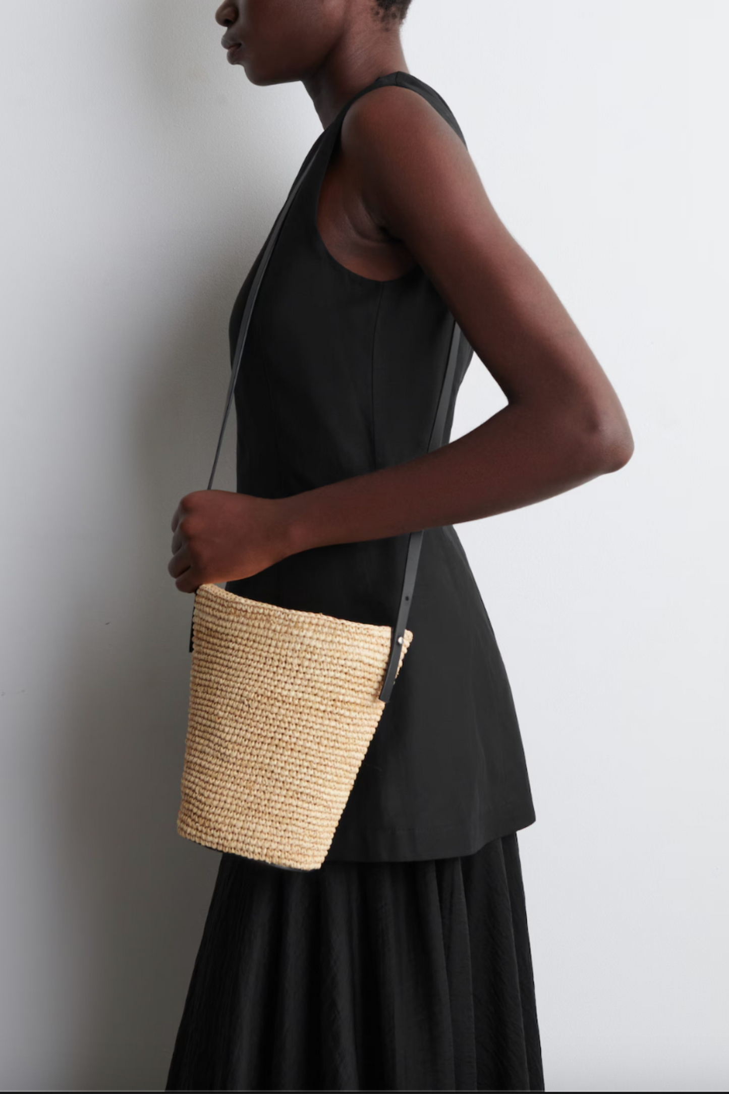 Mini Bucket Bag Straw