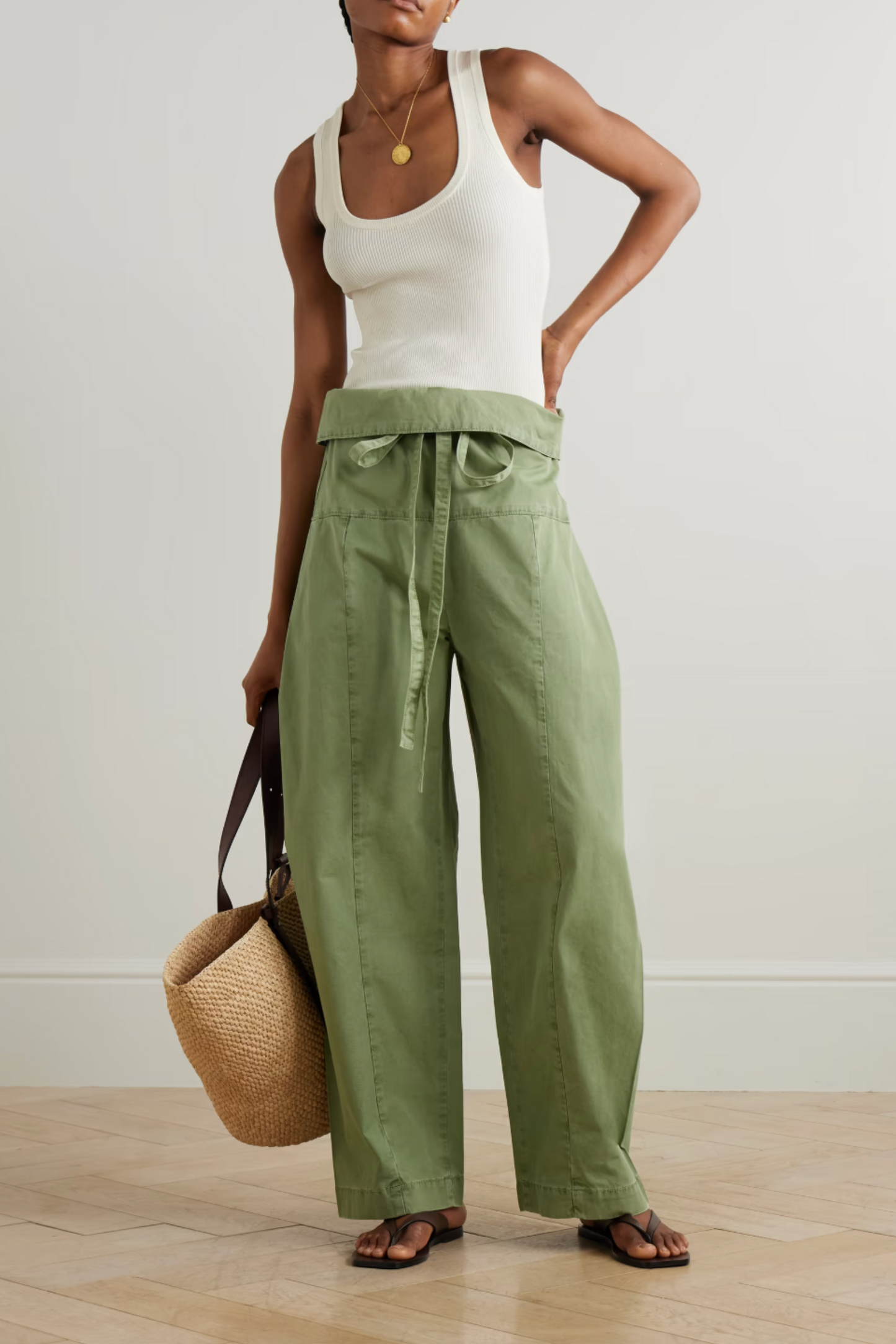 Fisherman Paneled Cotton-Twill Tapered Pants