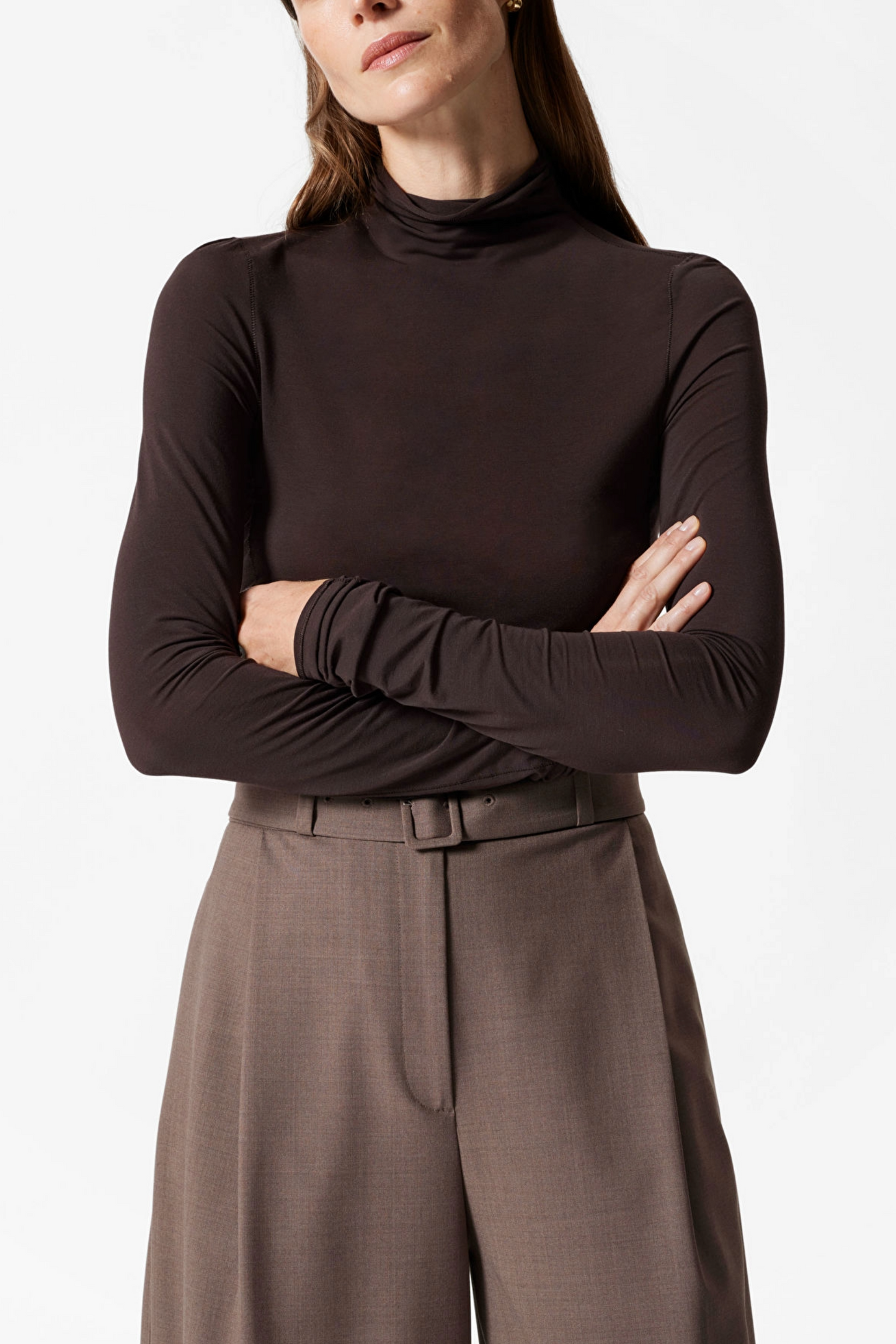 Slim-Fit Turtleneck Top