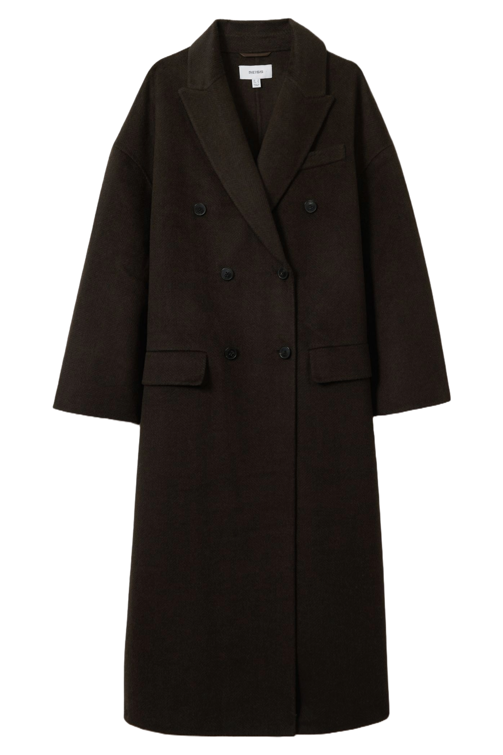 Wool Blend Herringbone-twil Coat – Wardrobe Icons