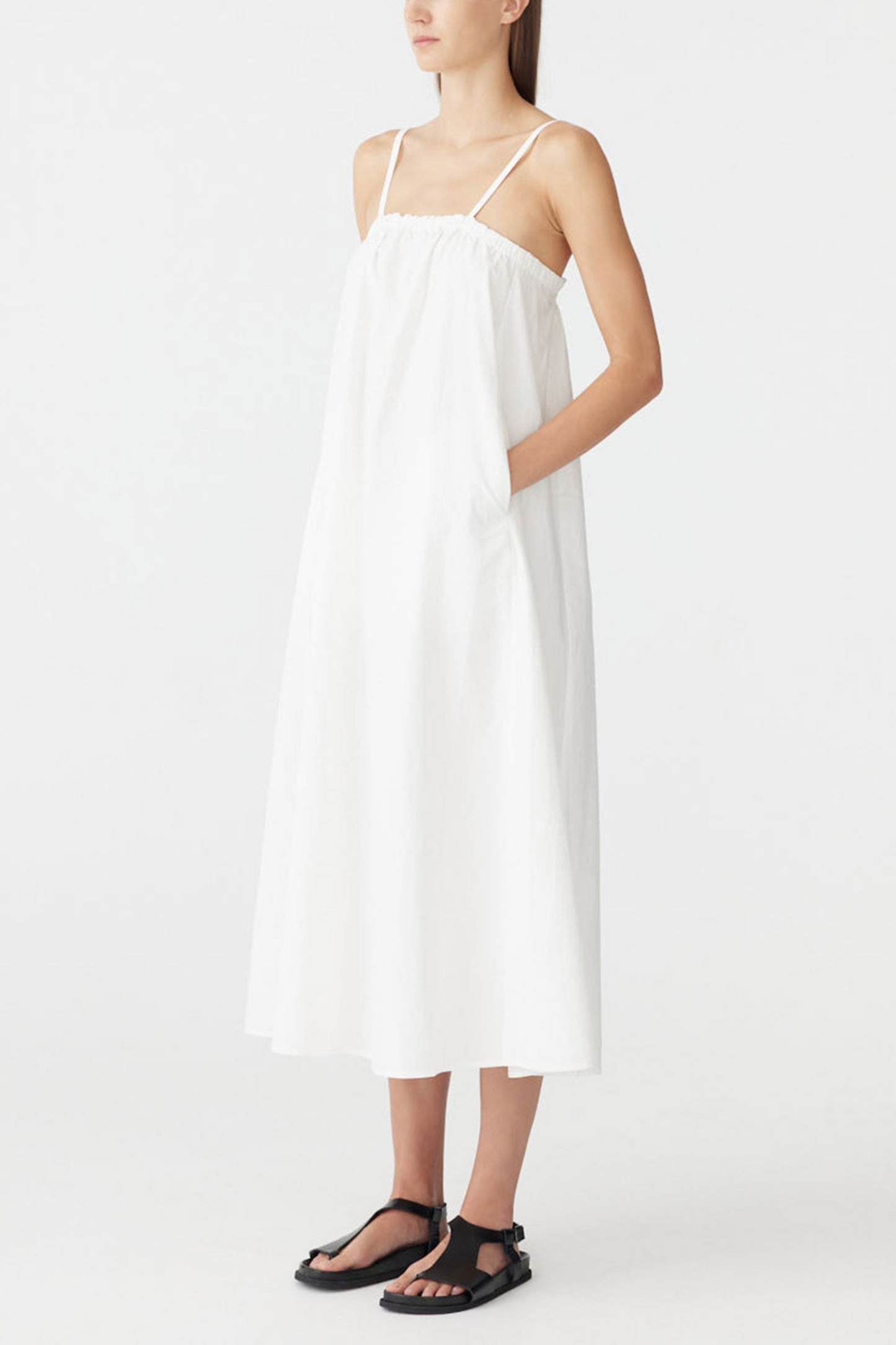 Crushed Cotton Parachute Dress