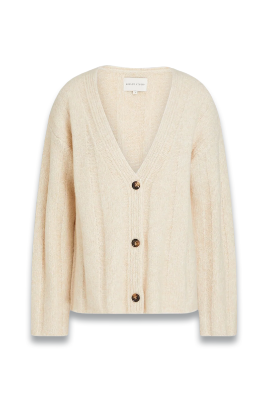Ribbed Bouclé-Knit Cashmere-Blend Cardigan