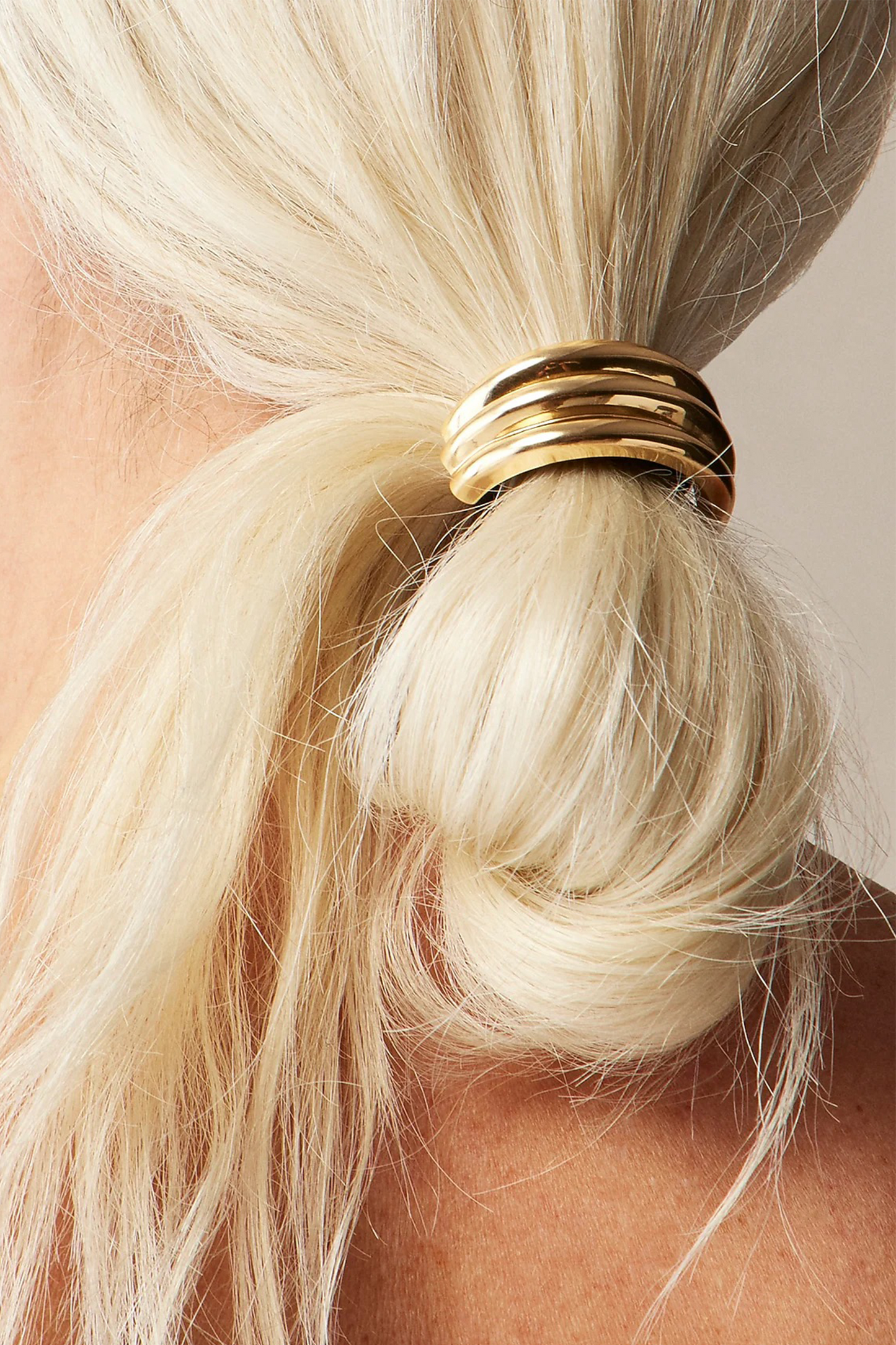 Ridged Metal Hair Tie