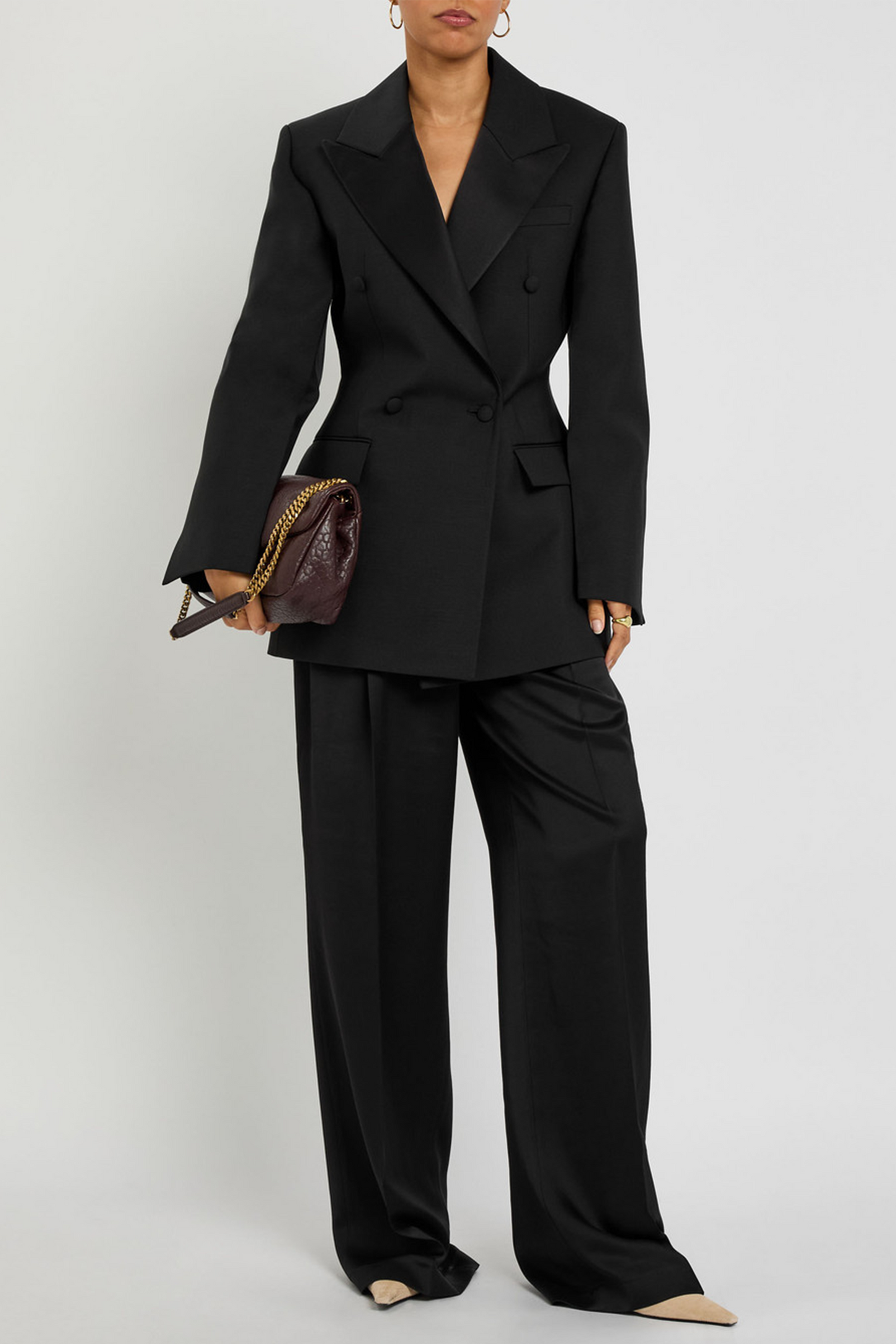 Hourglass Wool and Mohair-blend Blazer