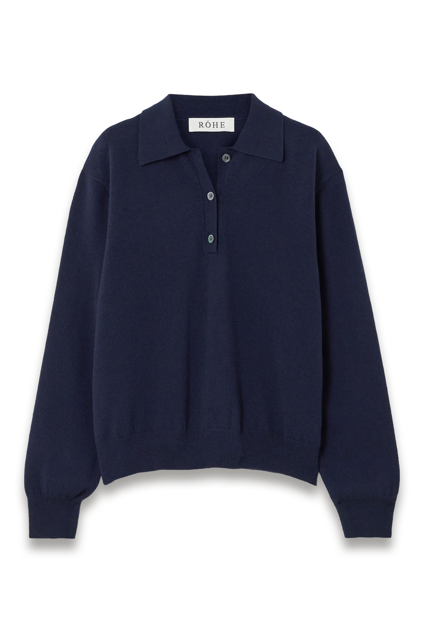 Merino Wool and Cashmere-blend Polo Sweater