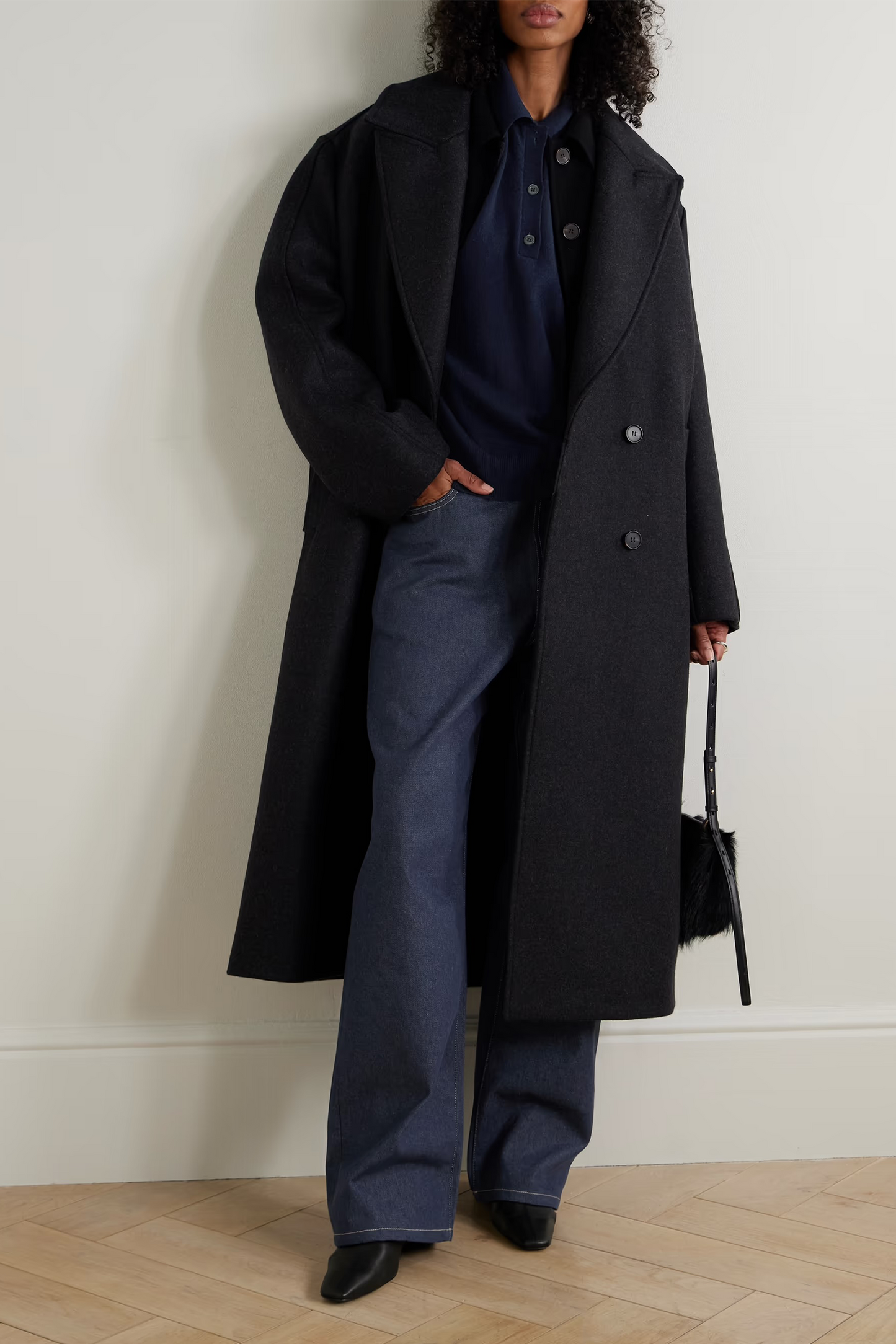Merino Wool and Cashmere-blend Polo Sweater