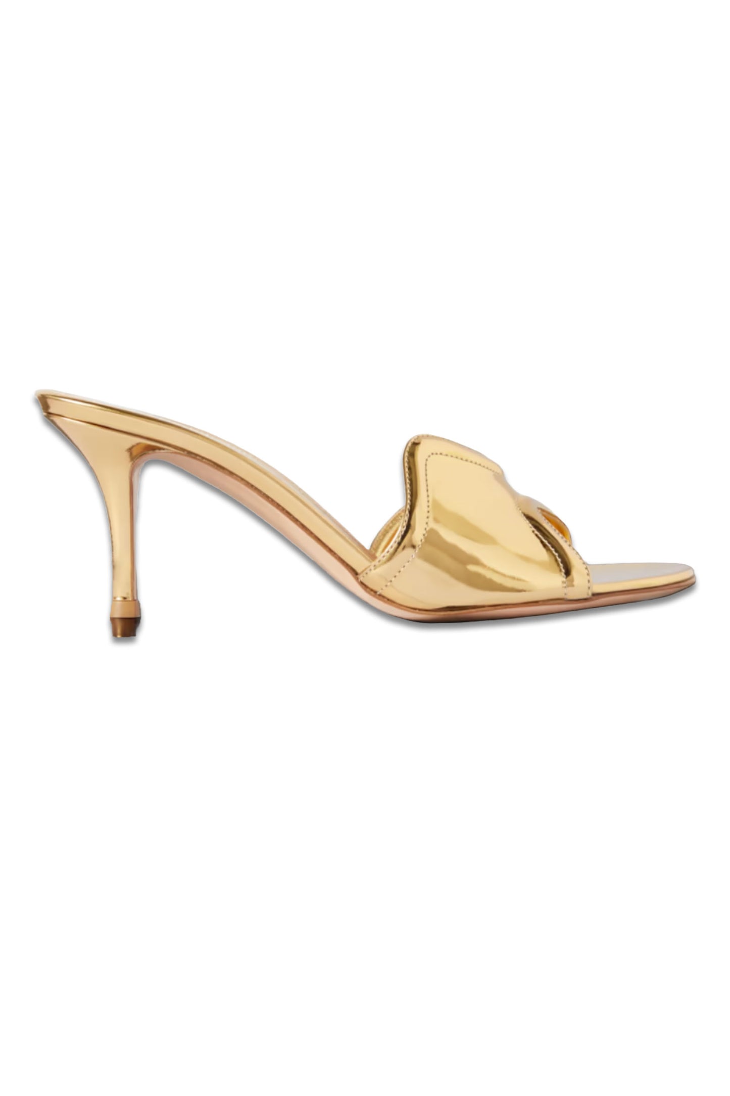 70 Mirrored-Leather Mules