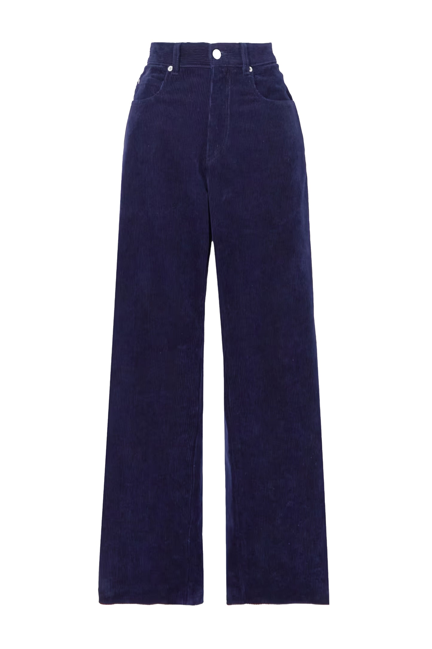 Rwan Blue Cotton and Linen-Blend Corduroy Pants