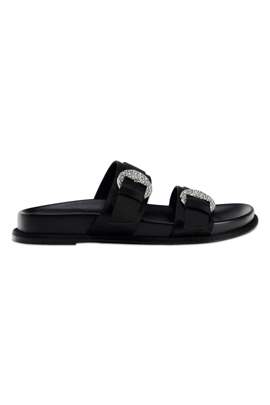 Sandals With Rhinestone Buckles