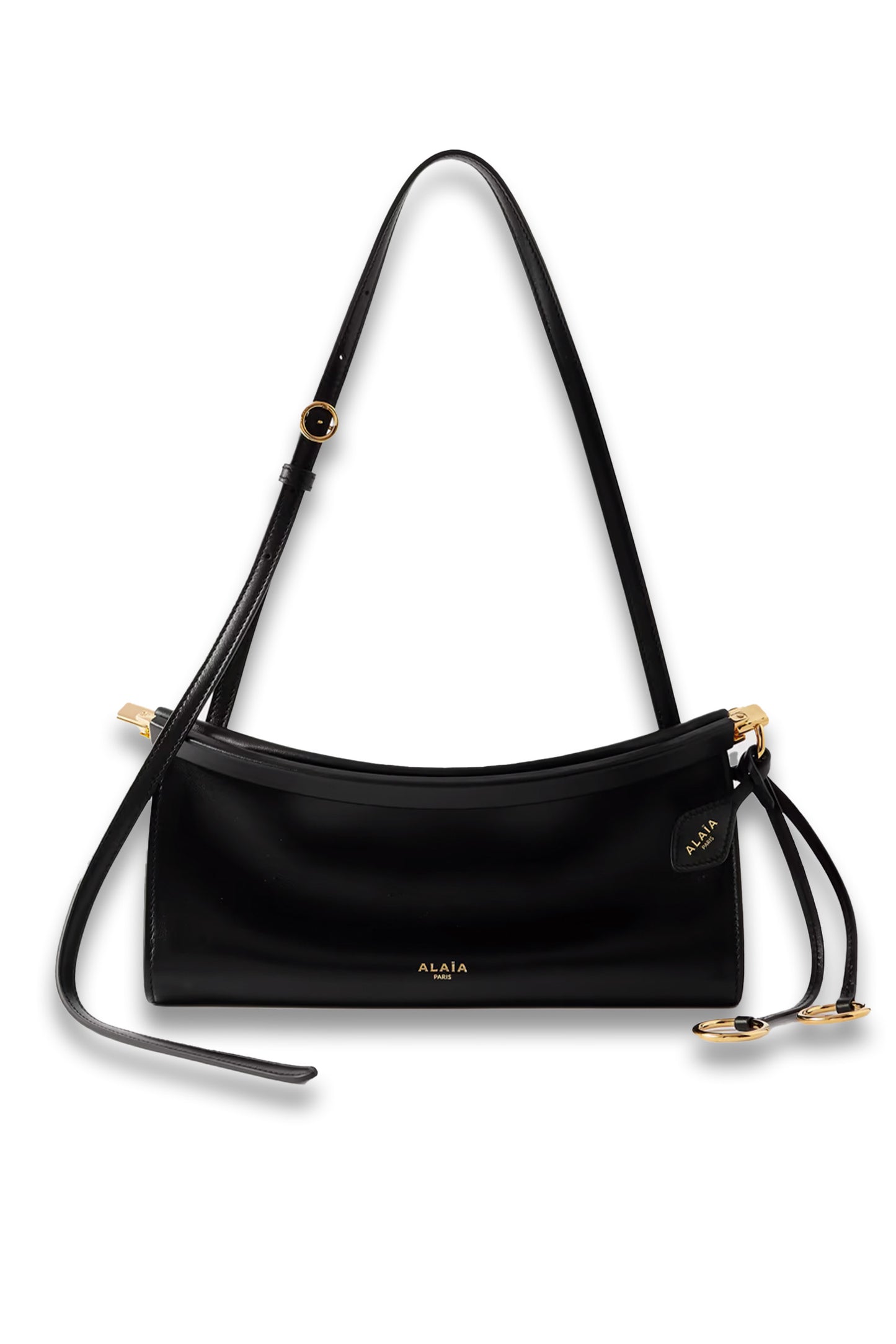 Click E/W small leather shoulder bag