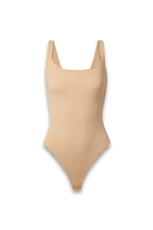 Fits Everybody Square Neck Bodysuit - Clay