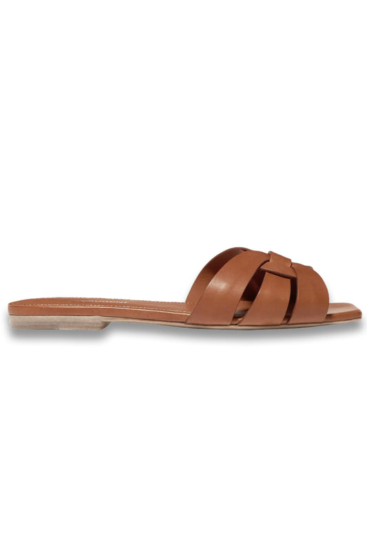 Tribute Woven Leather Slides