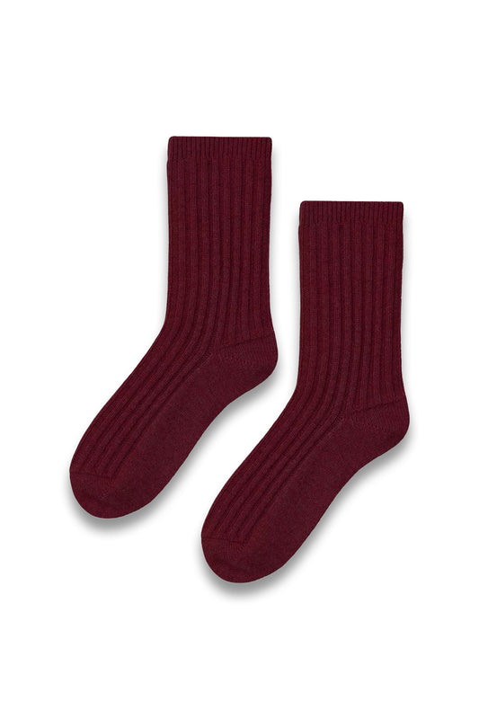 Cashmere Ribbed Socks