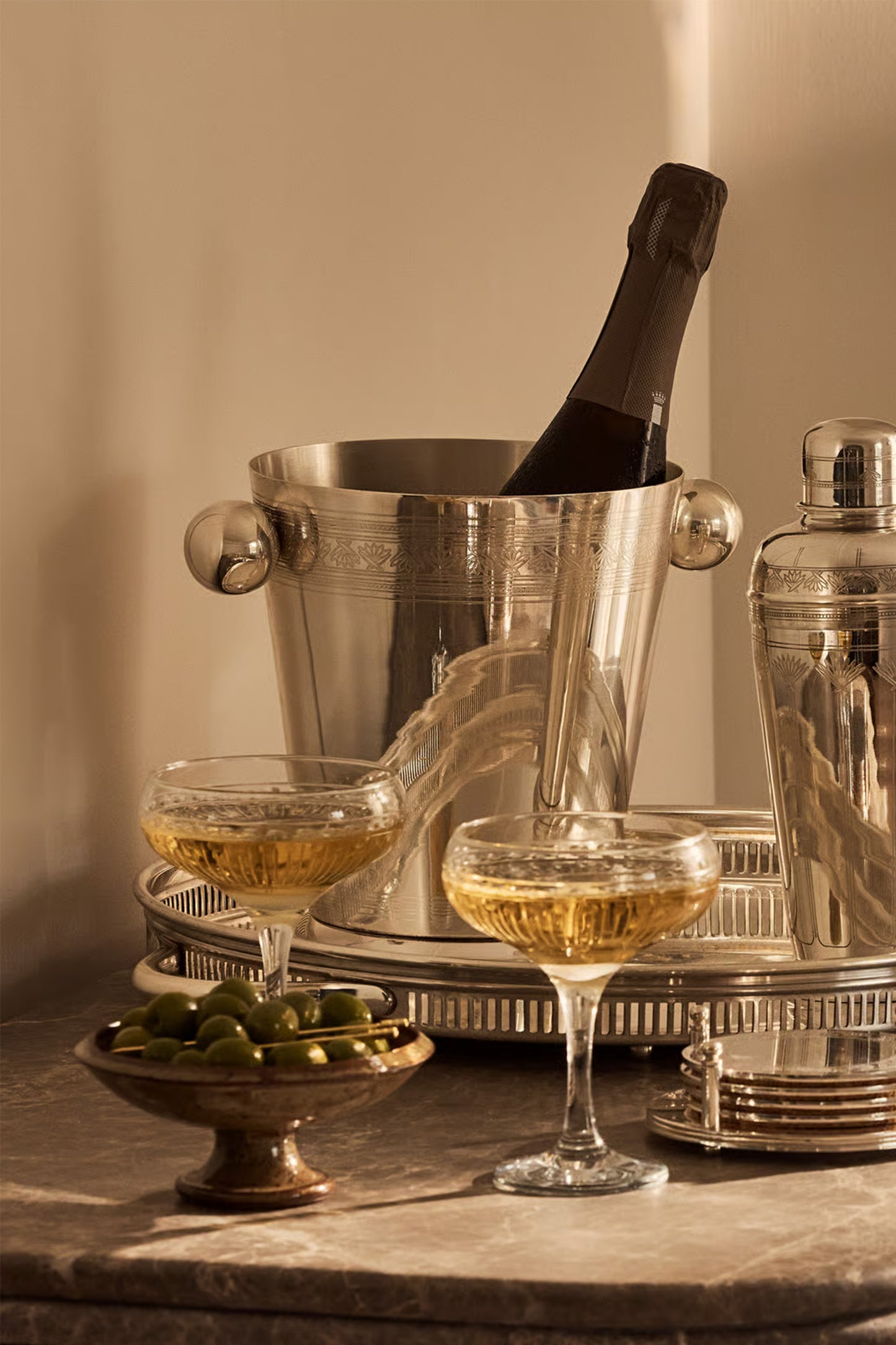 Rochester Engraved Silver Ice Bucket