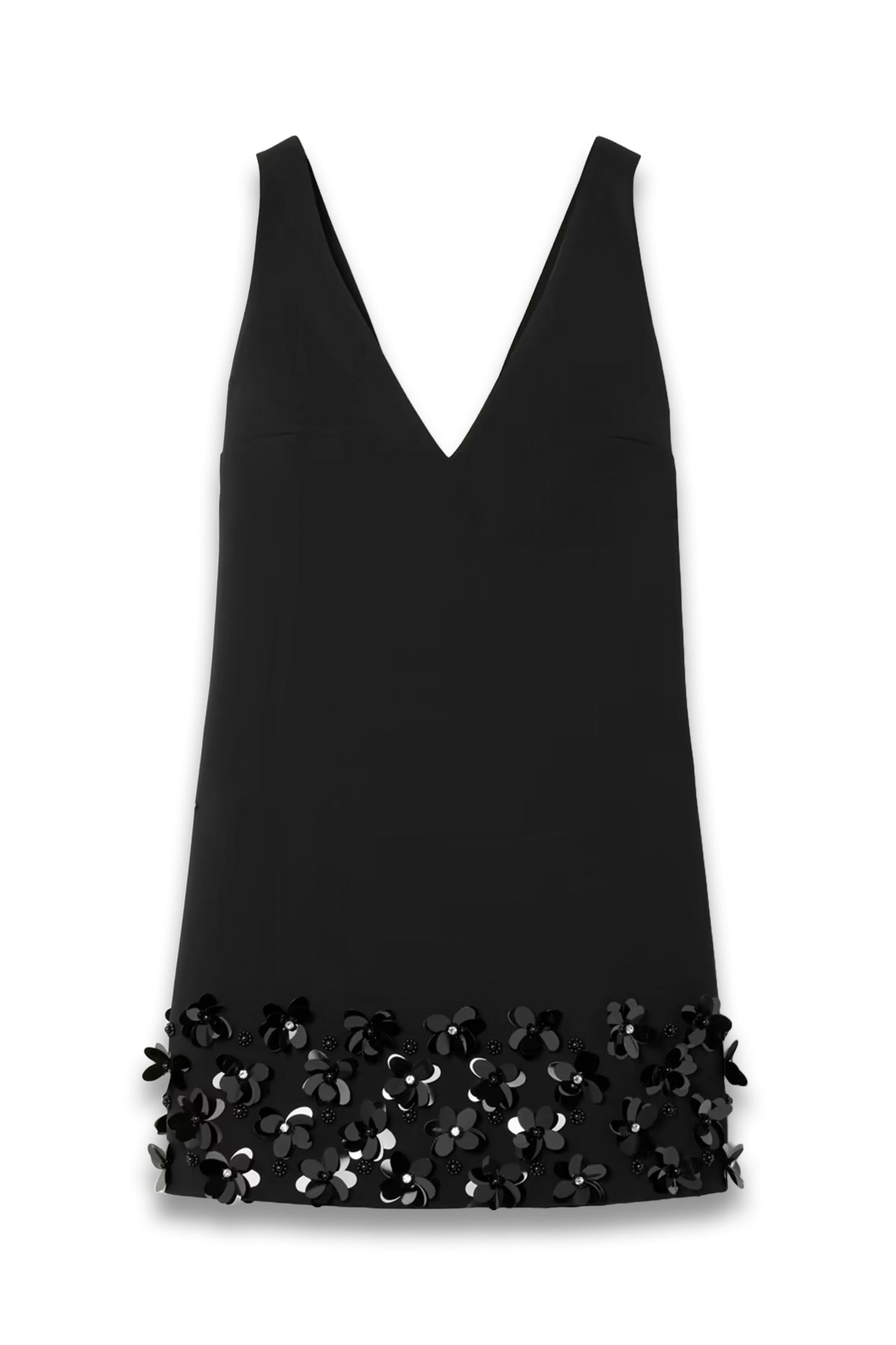 Embellished Crepe Mini Dress