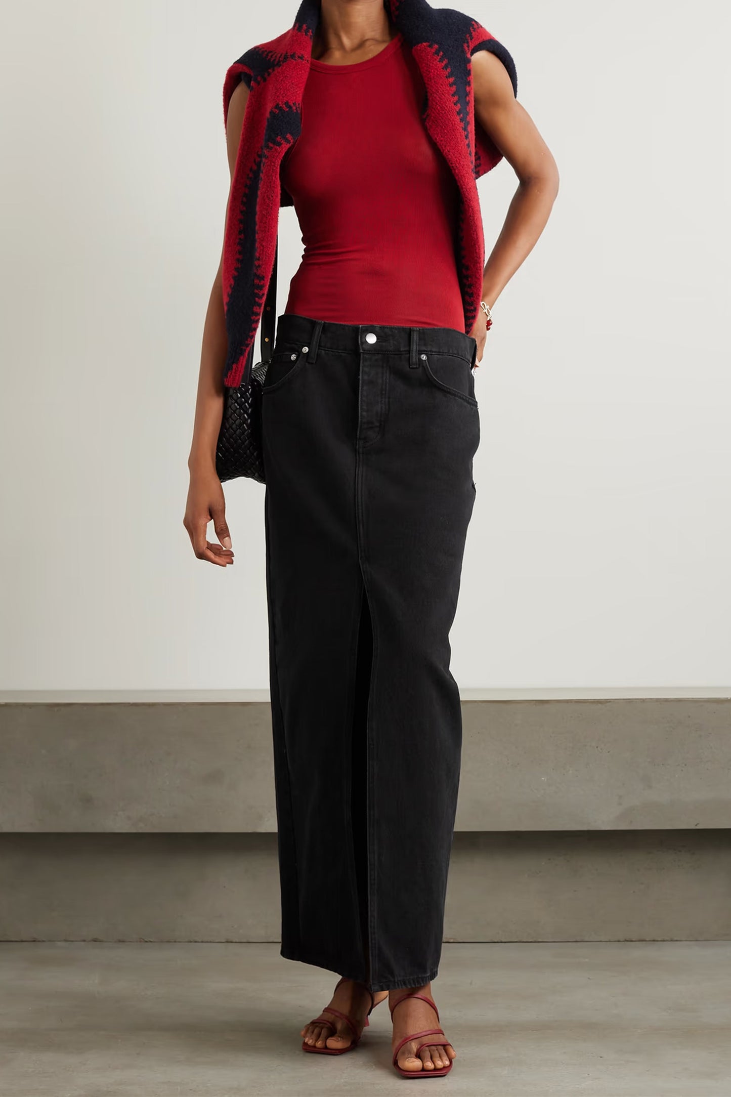 NET SUSTAIN Organic Denim Maxi Skirt