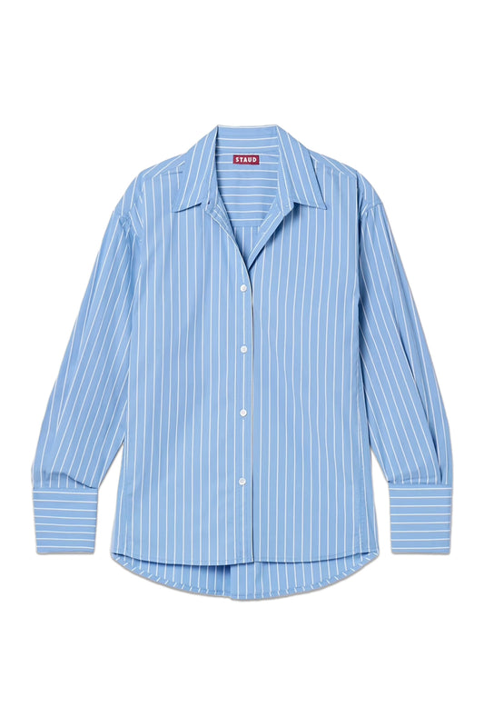Kelly Striped Cotton-Blend Poplin Shirt