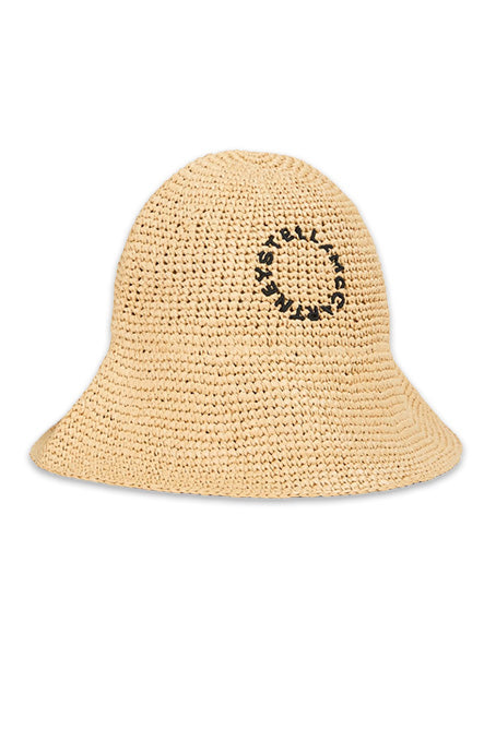Embroidered Faux Raffia Sunhat