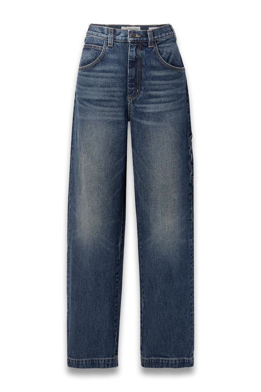 Aaron high-rise straight-leg jeans