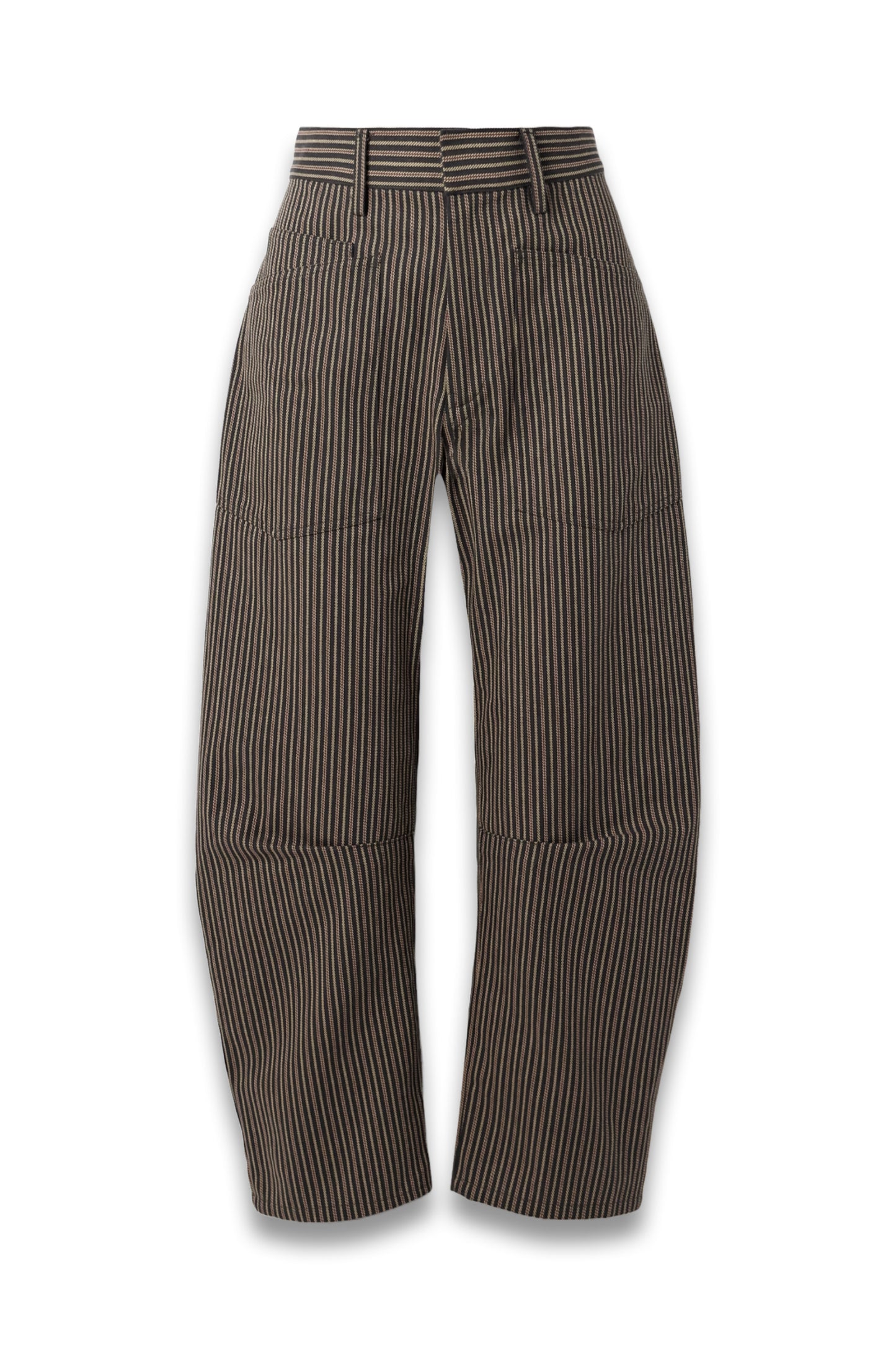 Shon Striped Cotton-twill Barrel-leg Pants