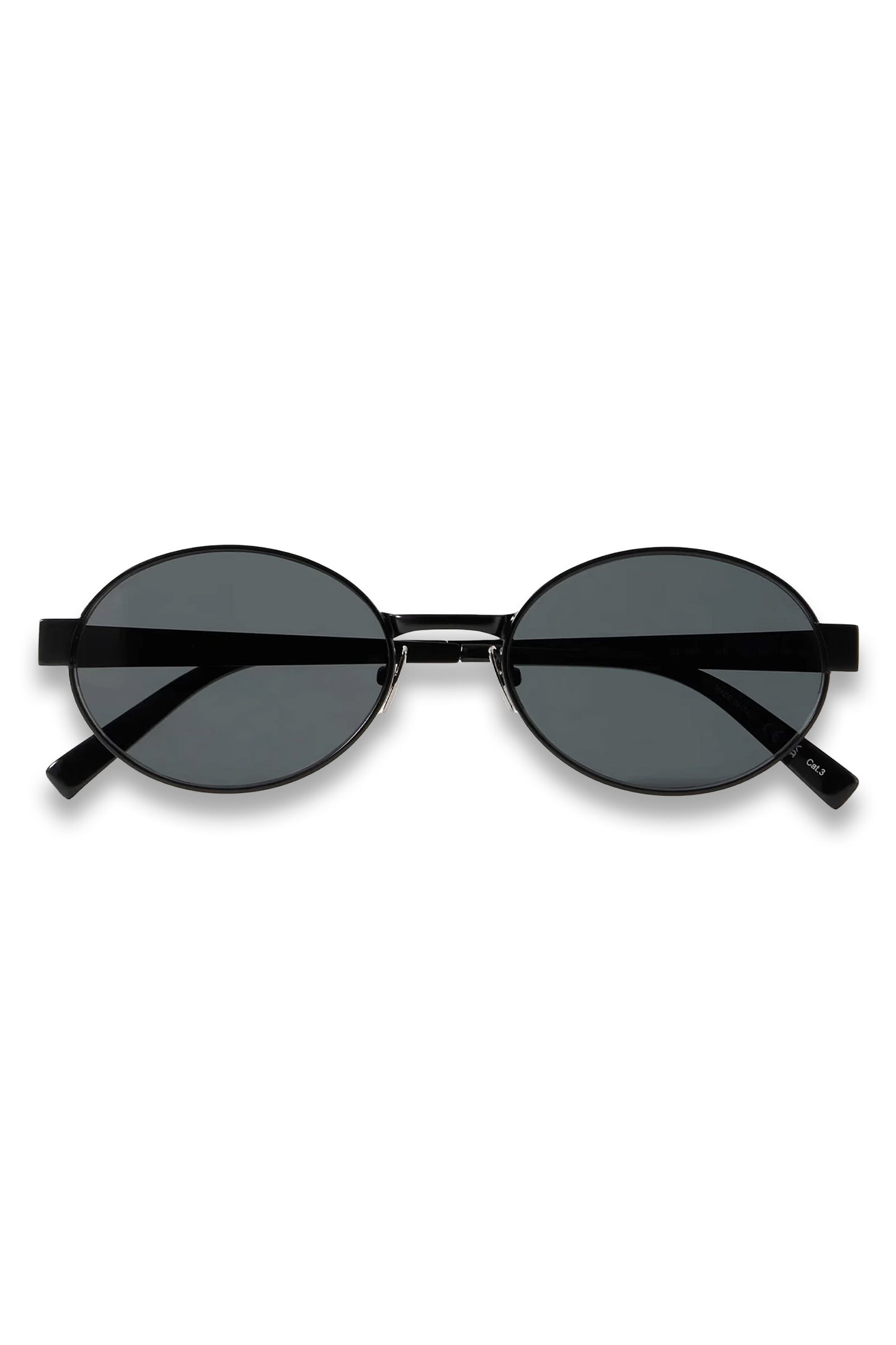 Oval-Frame Metal Sunglasses