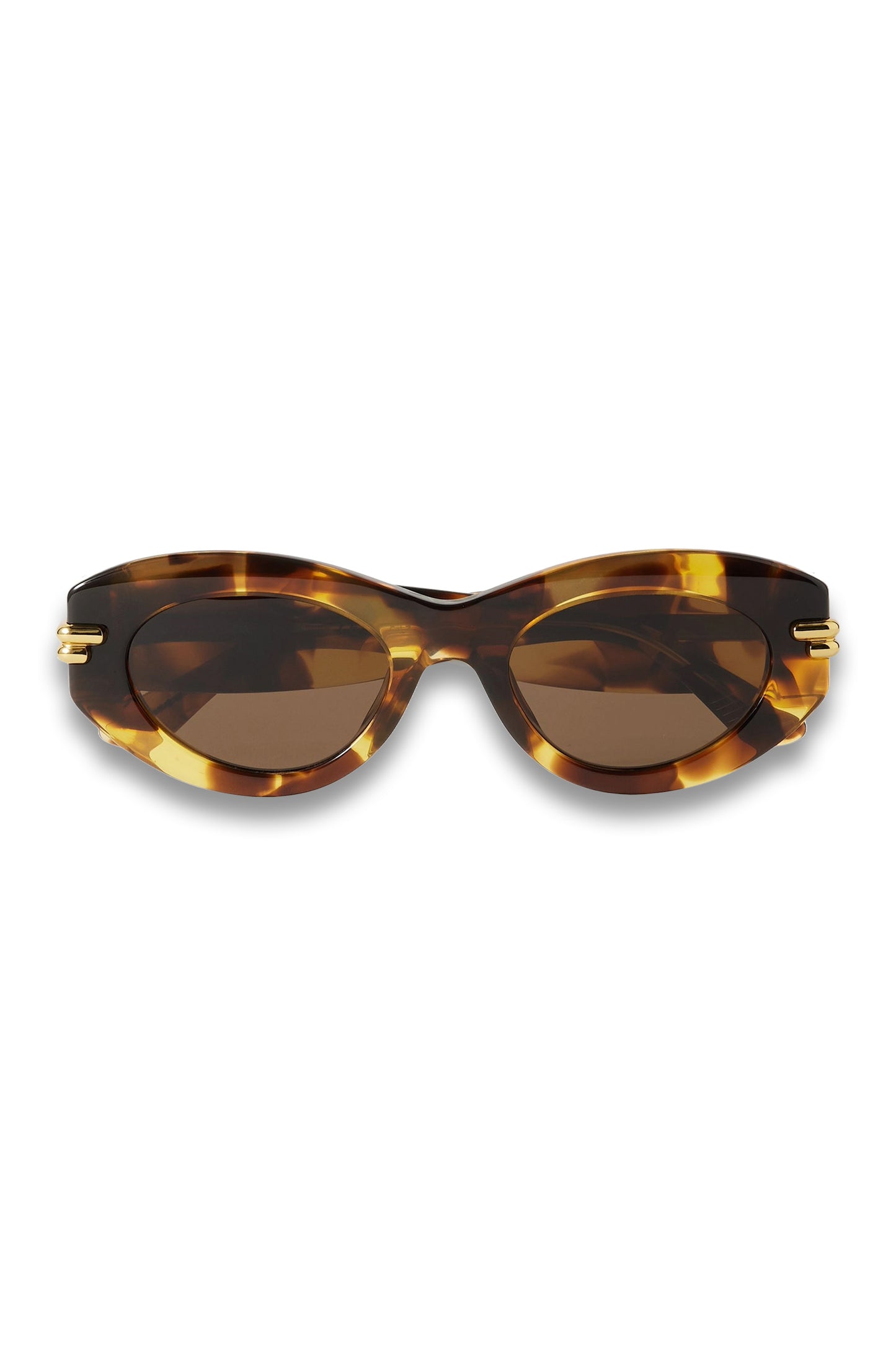 Oval-Frame Gold-Tone And Tortoiseshell Acetate Sunglasses