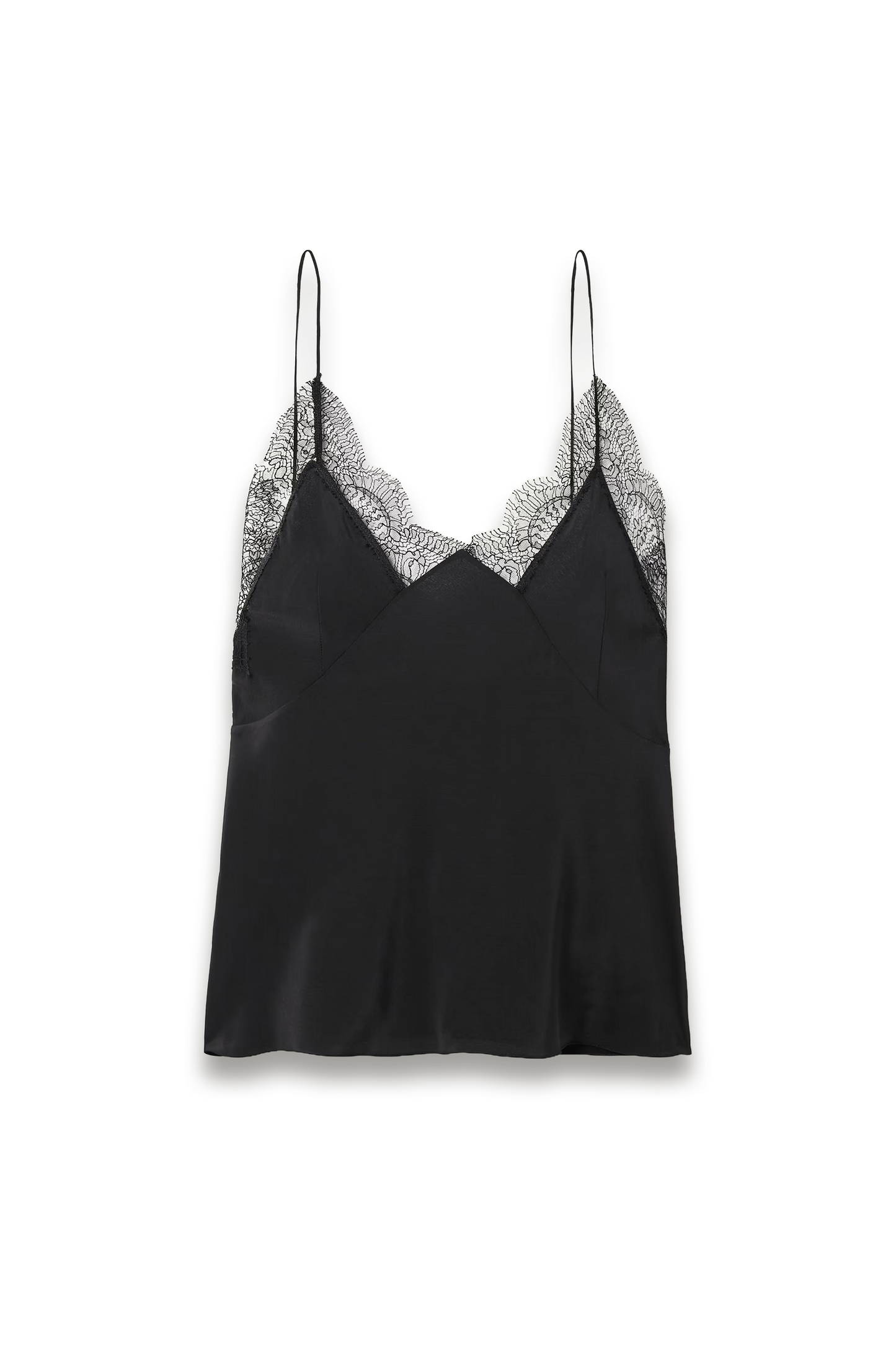 Capucines Scalloped Lace-Trimmed Silk Crepe de Chine Camisole