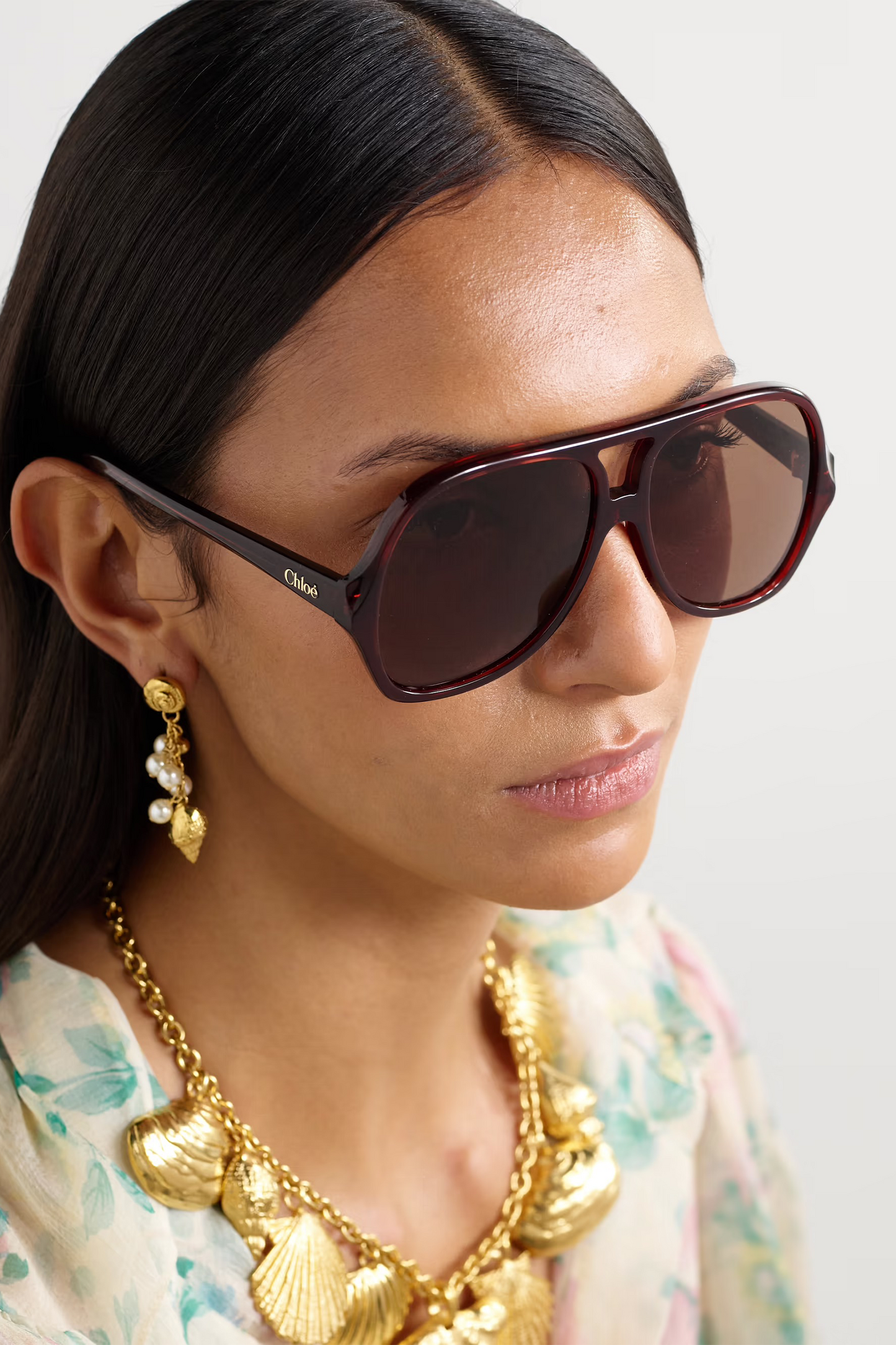 Salomé Aviator-style Acetate Sunglasses