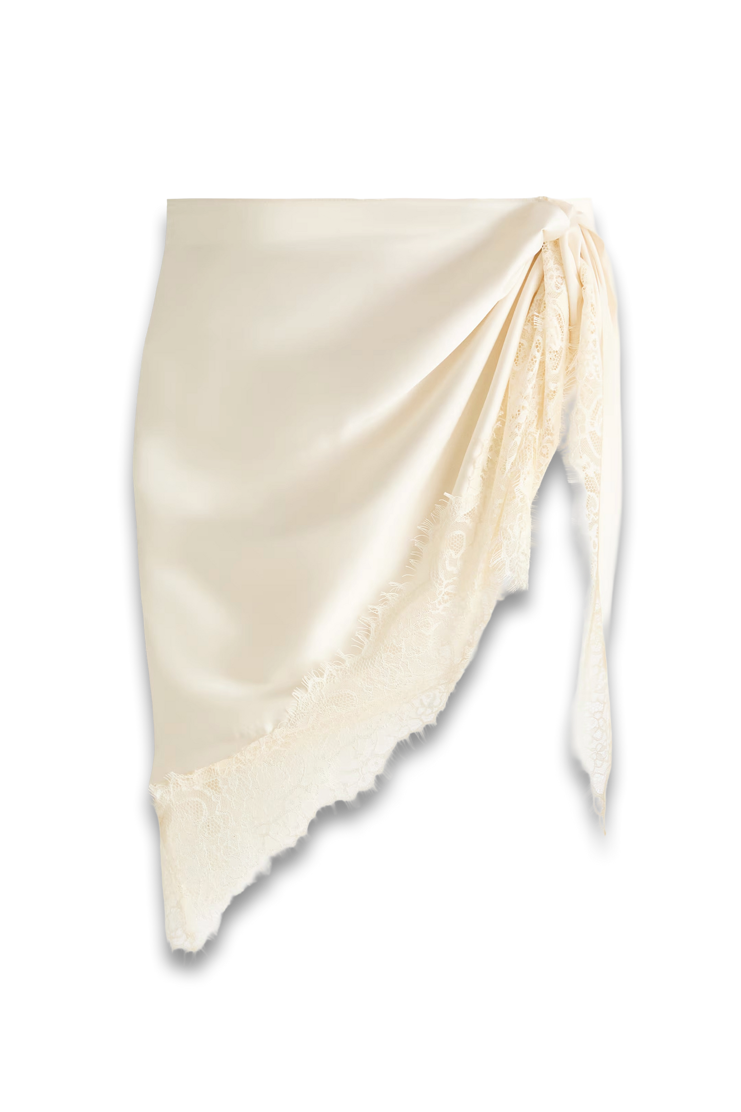 Lace-trimmed Triangle Scarf