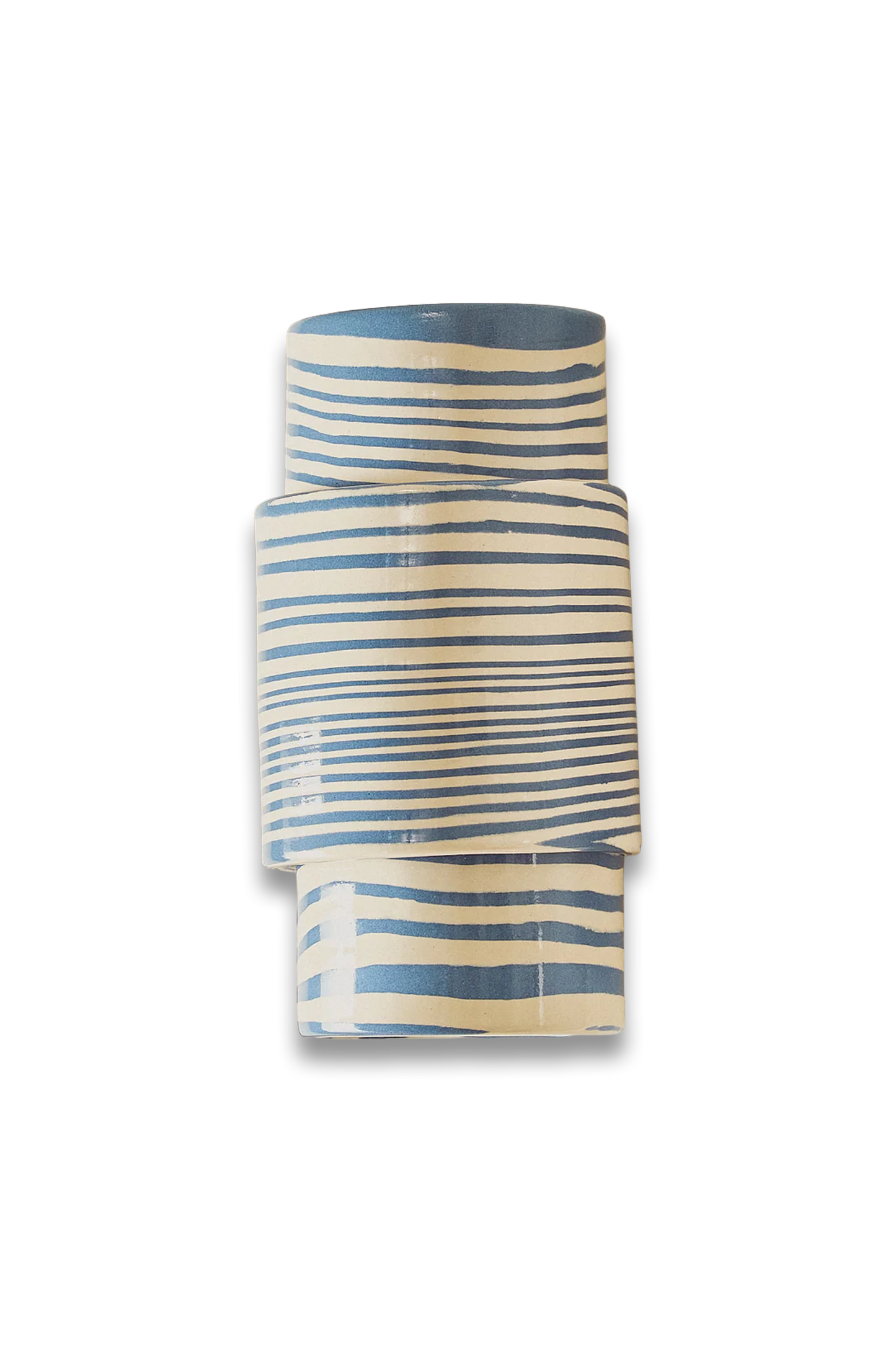 Wall Sconce Tall Blue & White Light Covering