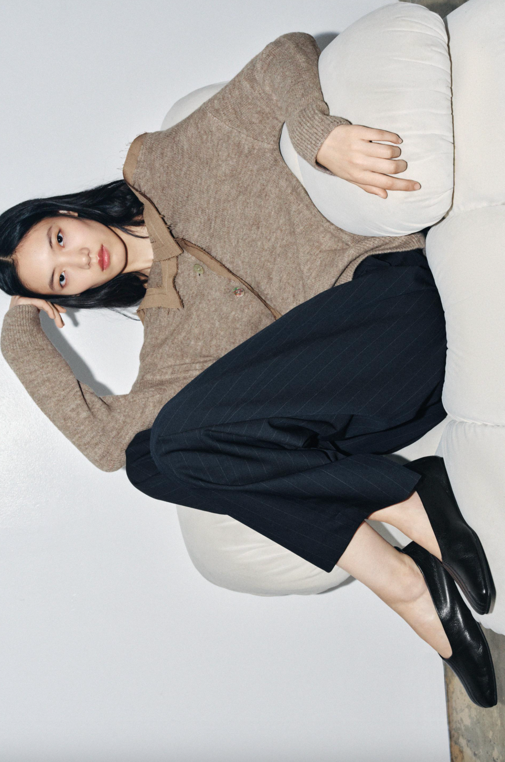 Square Toe Leather Ballerinas