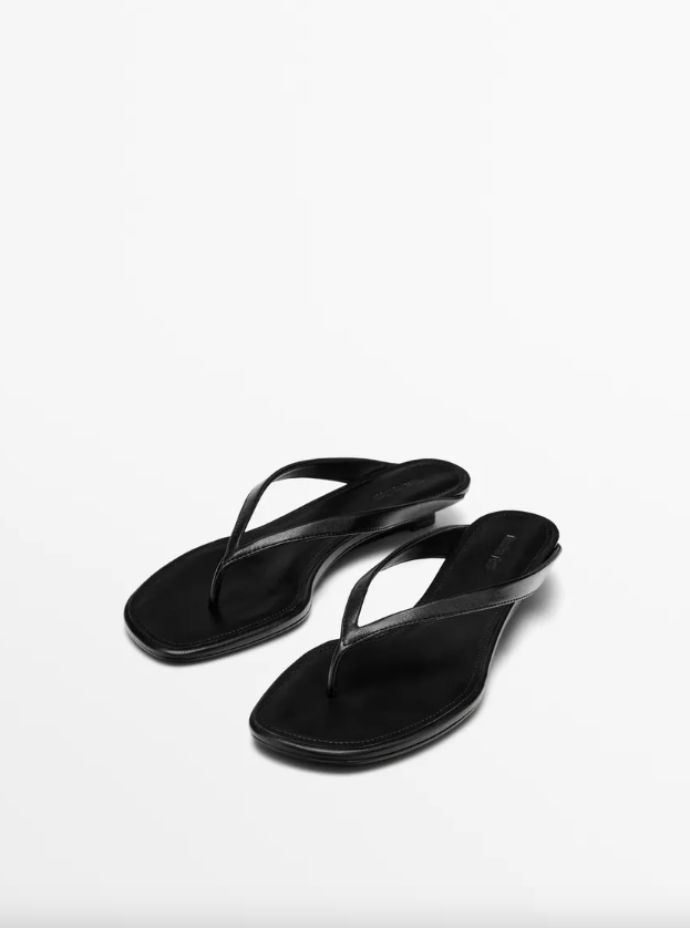 Mid-heel Sandals with Toe Divider